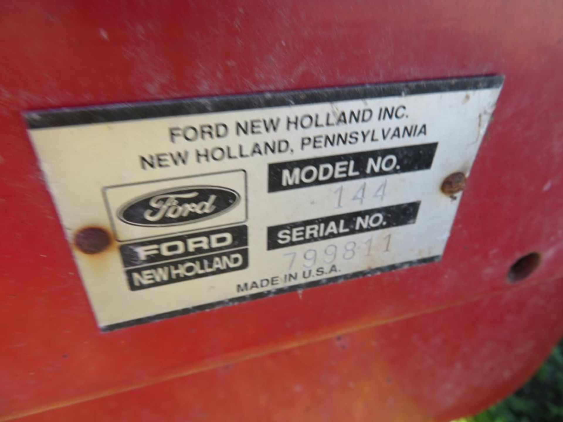 New Holland 144 wind row inverter serial 799811 - Image 3 of 7