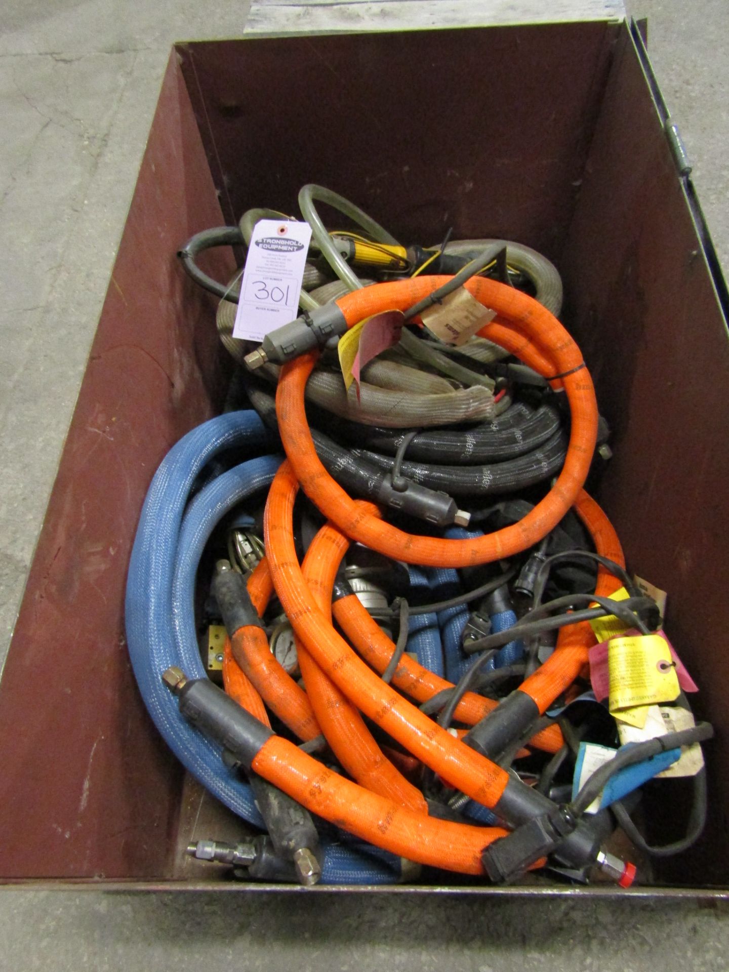Large Lot of Assorted Industrial Glue Guns with hoses