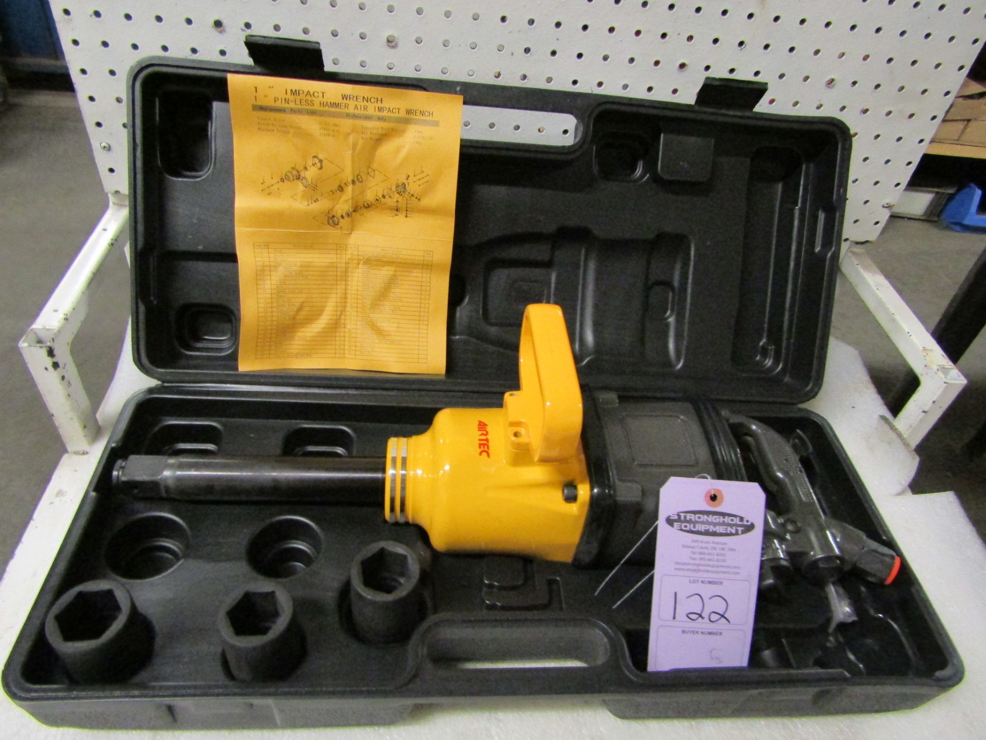 Airtec Extended Reach 1" Drive Air Impact Wrench - MINT UNUSED impact gun complete with sockets in - Image 2 of 2