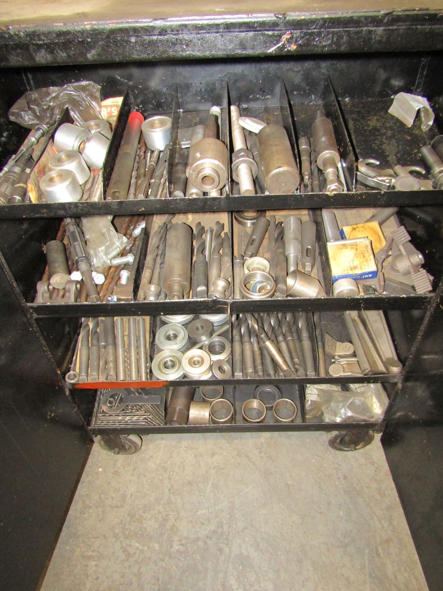 Tool Cabinet with contents - tools included - drill bits, bearings and more - Image 2 of 2