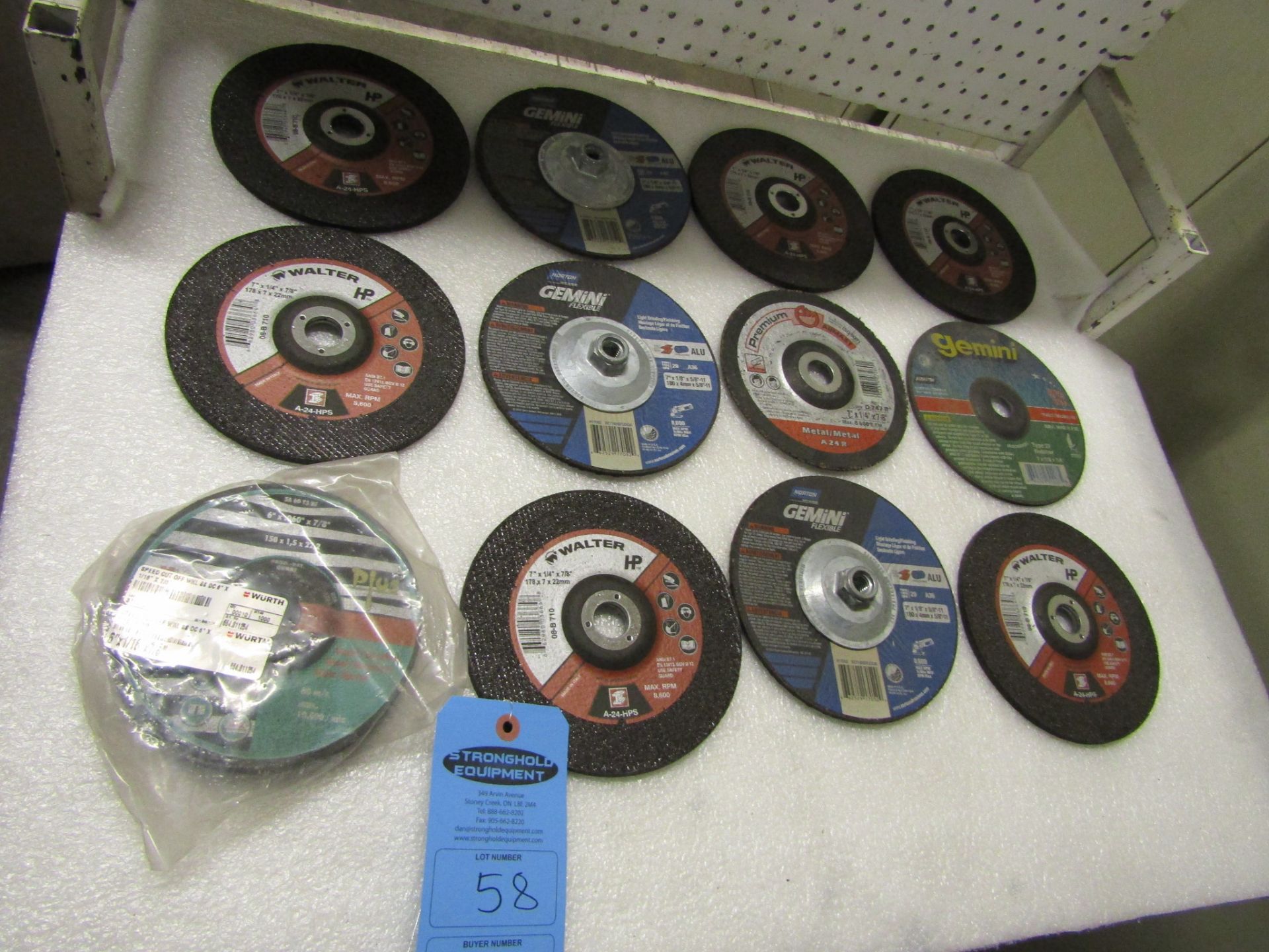 Lot of Angle Griding discs - Assorted sizes Walter and Gemini units