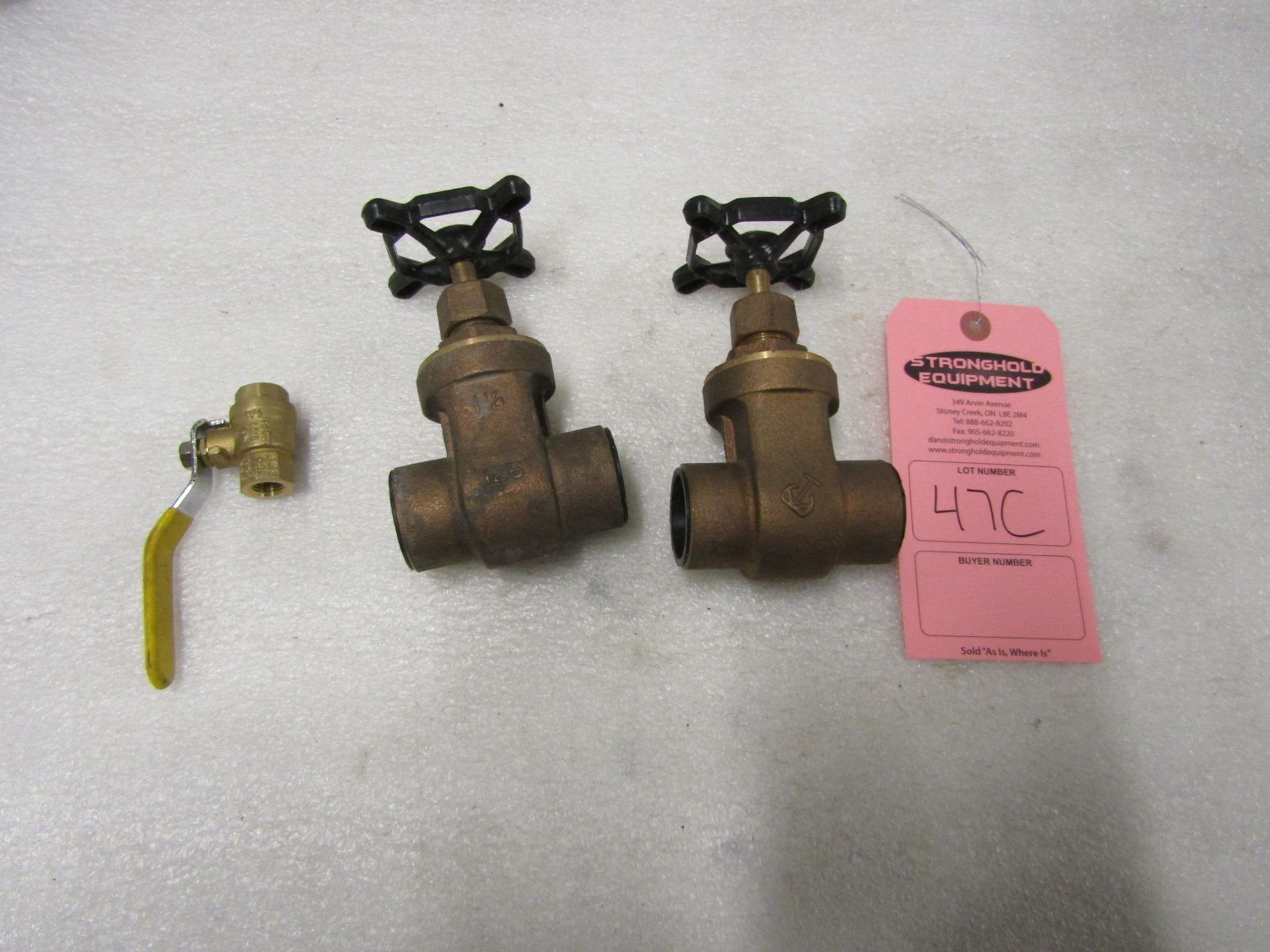 Lot of 3 (3 units) Brass Valves