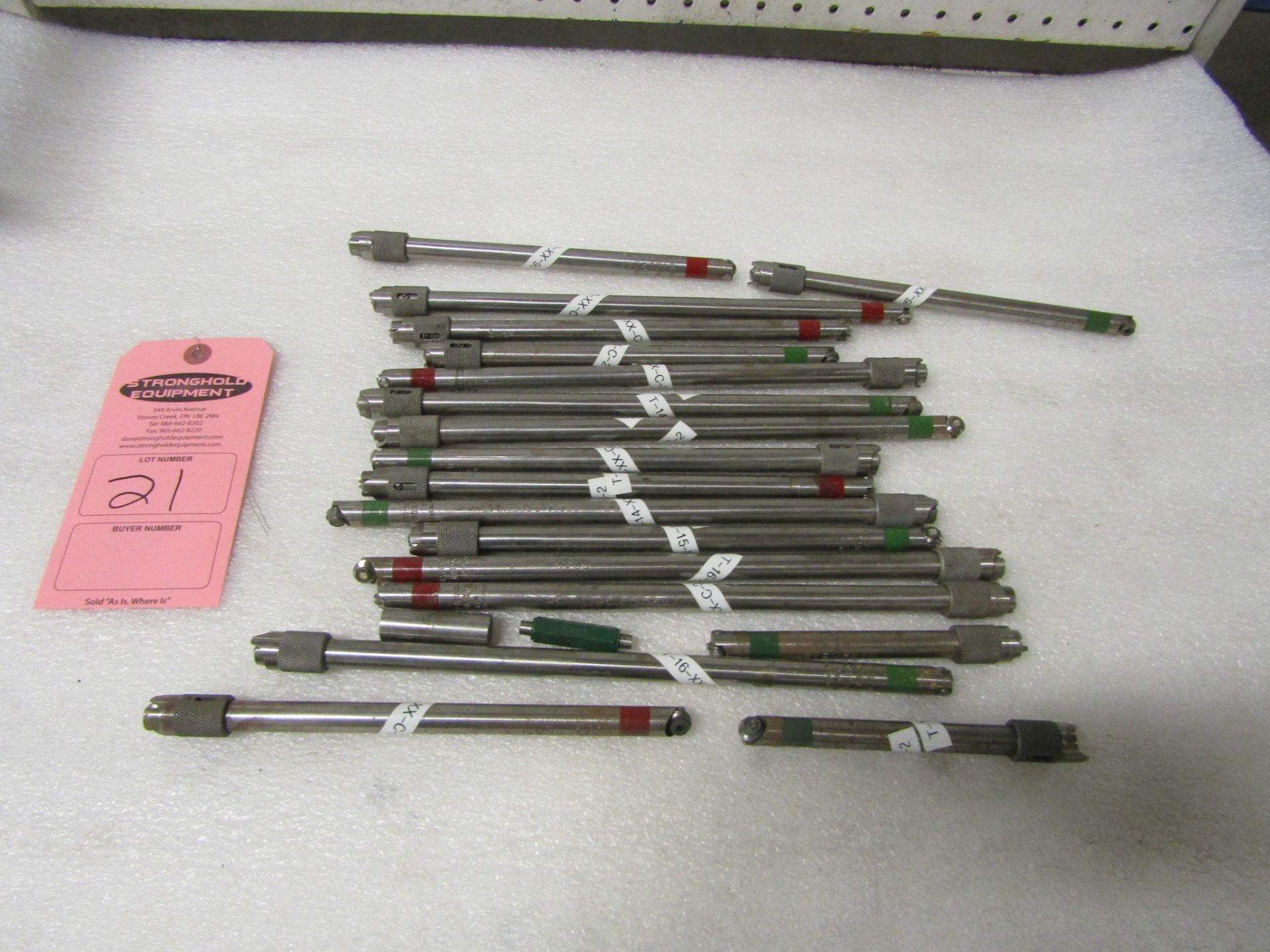 Lot of precision standards - calibration rods