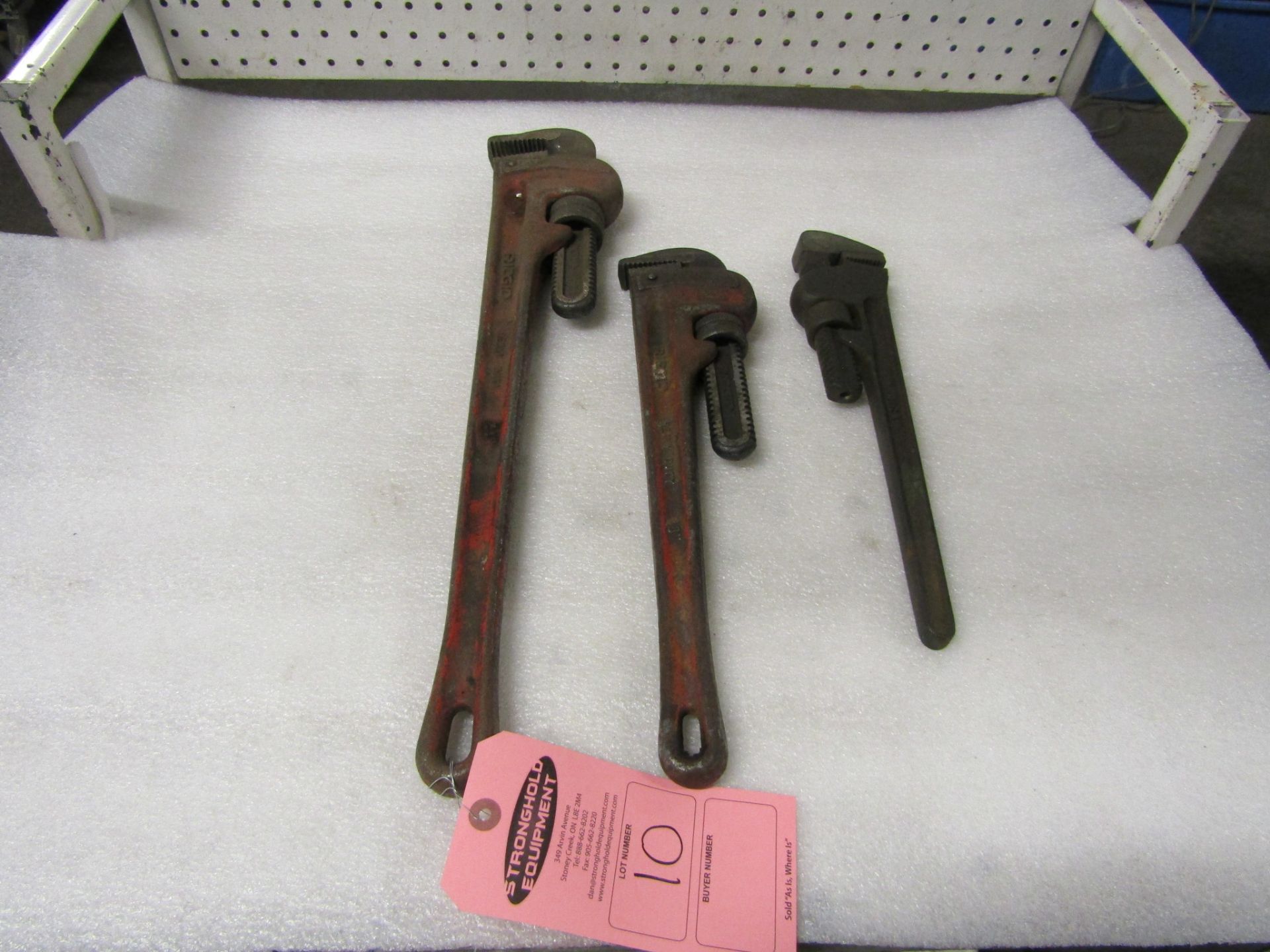 Lot of 3 Pipe Wrenches