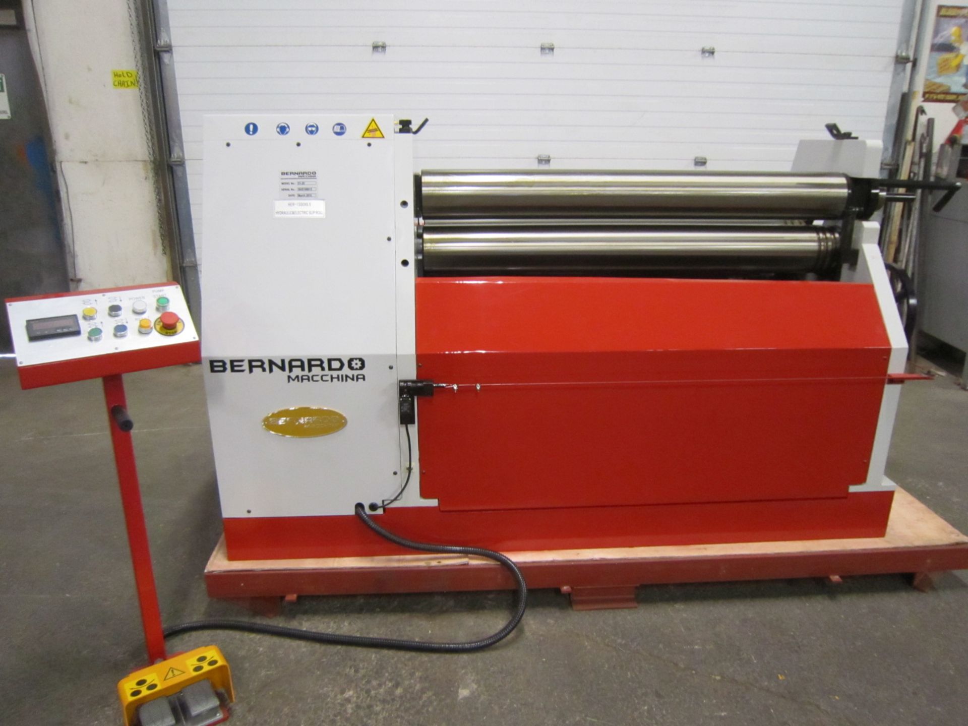 Bernardo Hydraulic Pinch / Plate Slip Rolls - 51" capacity working width & 0.25" capacity plate