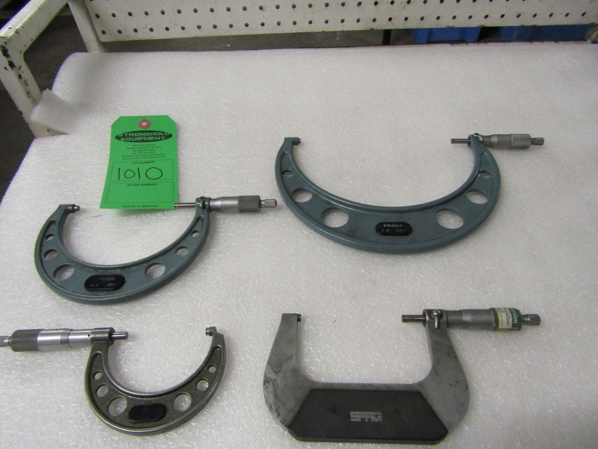 Lot of 4 (4 units) Mitutoyo & STM Outside Micrometers up to 8" range with 0.0001" accuracy