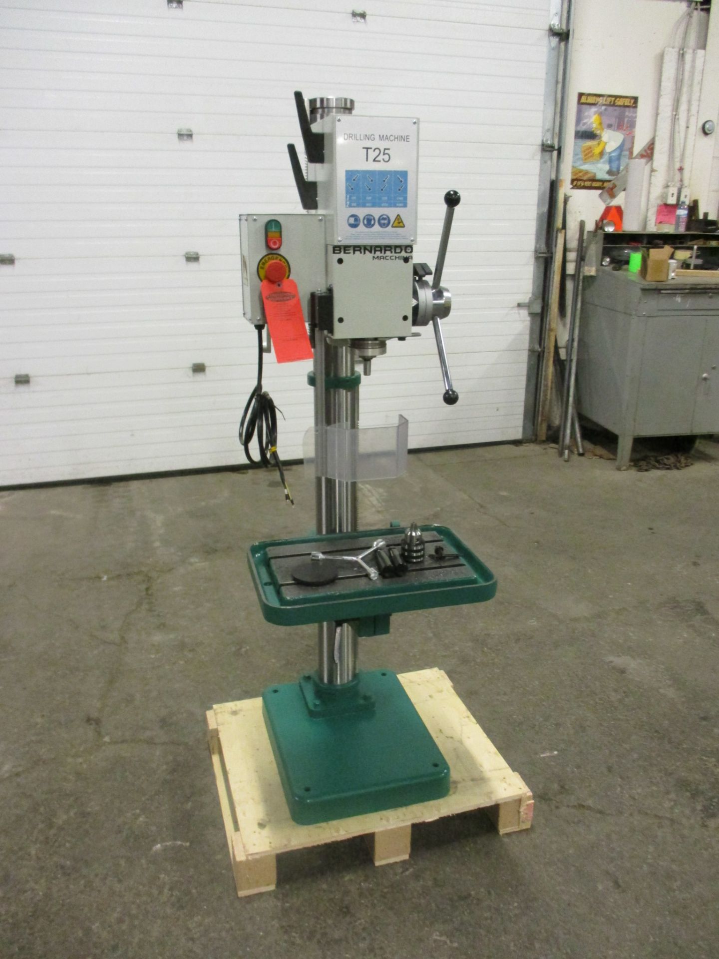 Bernardo Gear Head Drill Press - 220V 3 phase - variable speed unit 1740-3480 RPM - MINT DRILL