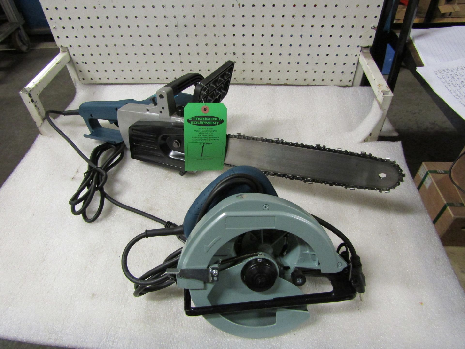 Lot of 2 (2 units) BRAND NEW Max Chain Saw model C1405 & Max Cirular "Skil" Saw