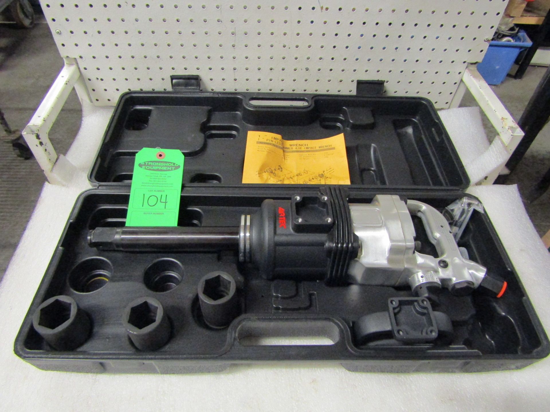 Airtec Extended Reach 1" Drive Air Impact Wrench - MINT UNUSED impact gun complete with sockets in