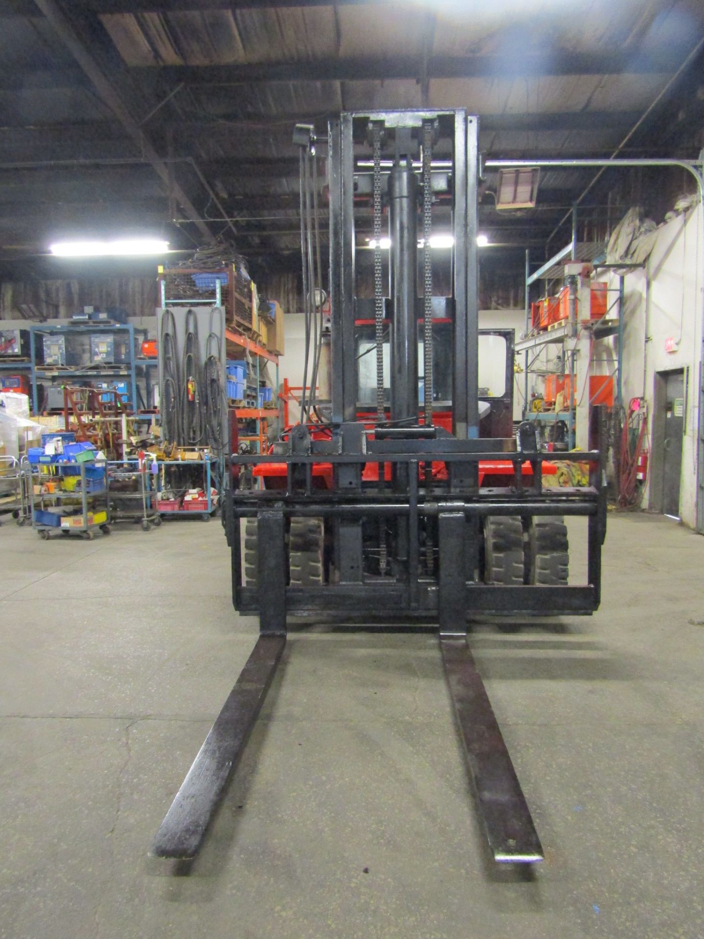 Taylor 18000lbs Capacity OUTDOOR Forklift - foam filled tires with 8 FOOT FORKS, Diesel powered with - Image 3 of 3