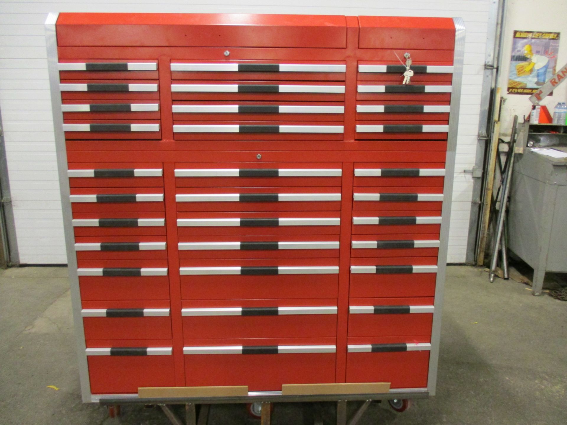 Lista Style Smooth Rolling Mechanic Cabinet with 33 Drawers - complete with lock & keys with 2 X