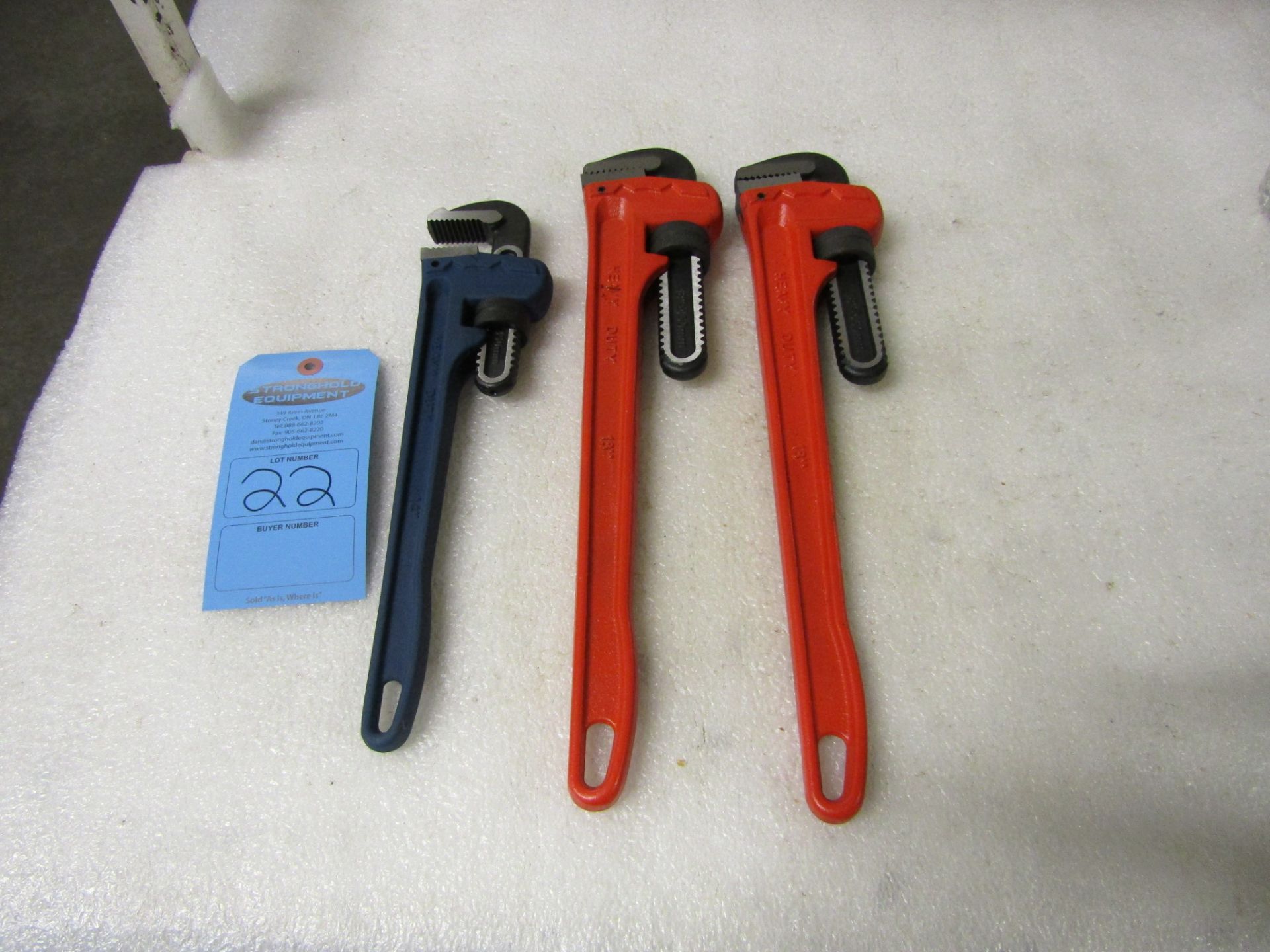 Lot of 3 Pipe Wrenches