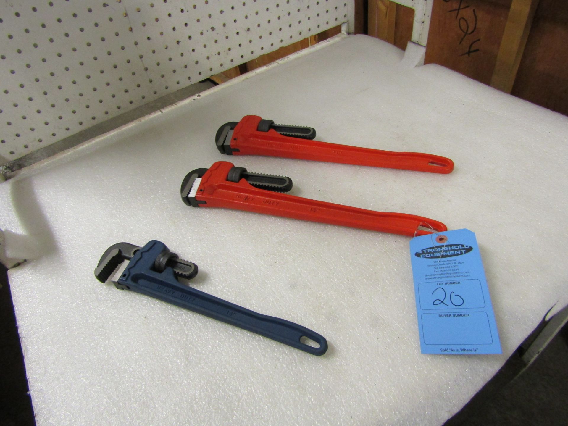 Lot of 3 Pipe Wrenches