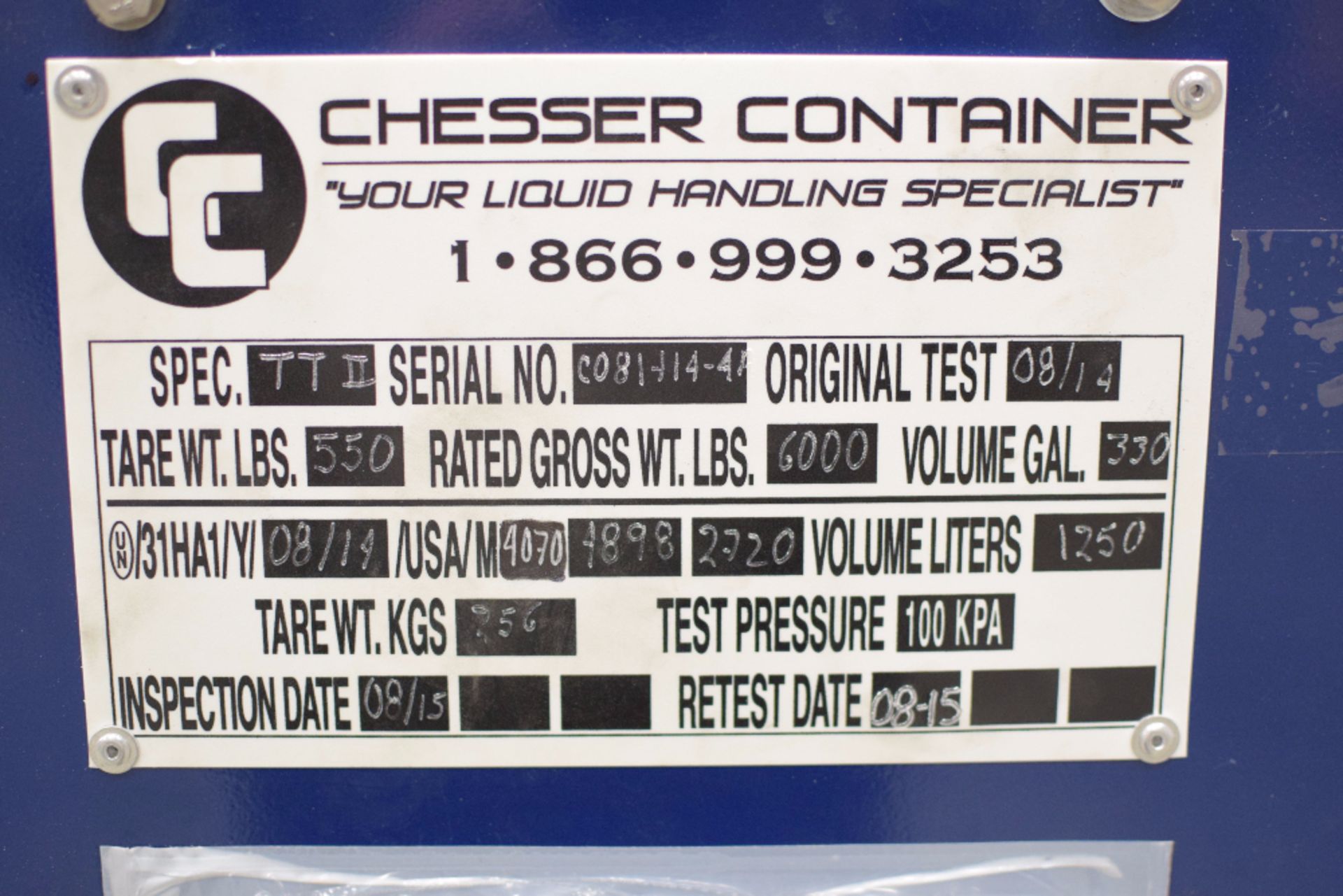 Chesser Container 330 Gallon Waste Tote - Image 2 of 2