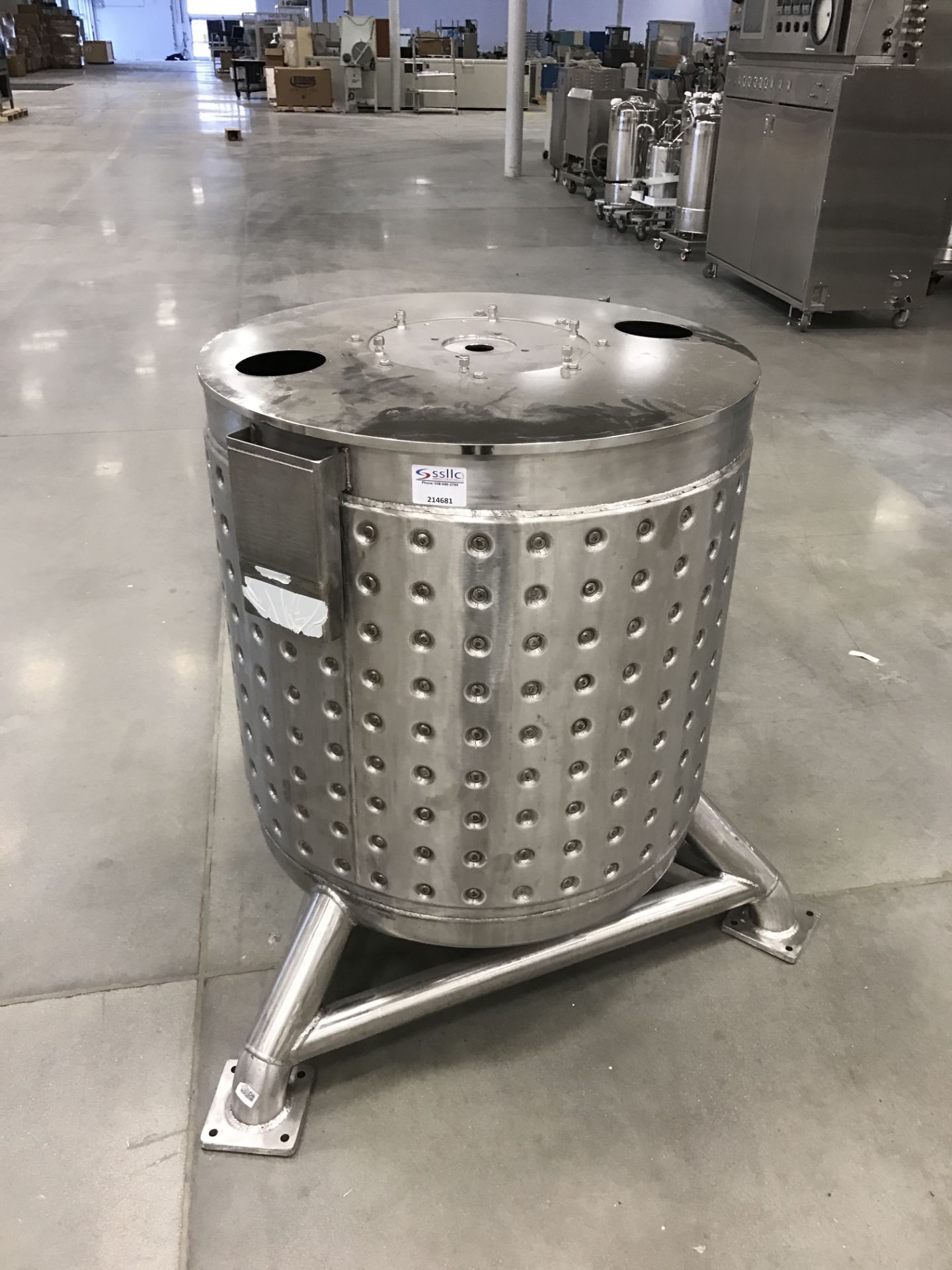 Stainless Technology 300 Liter Open Top Dimpled Tank
