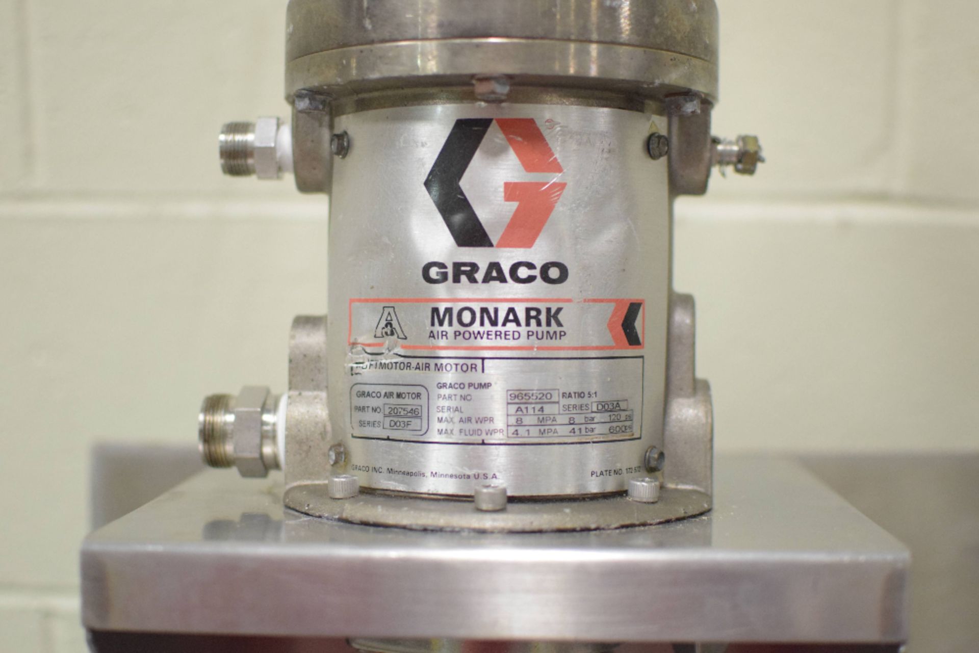 Graco Monark Pneumatic Pump Skid - Image 2 of 2