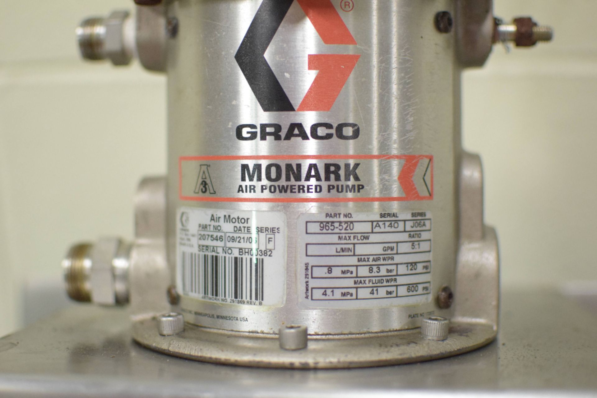 Graco Monark Pneumatic Pump Skid - Image 2 of 2