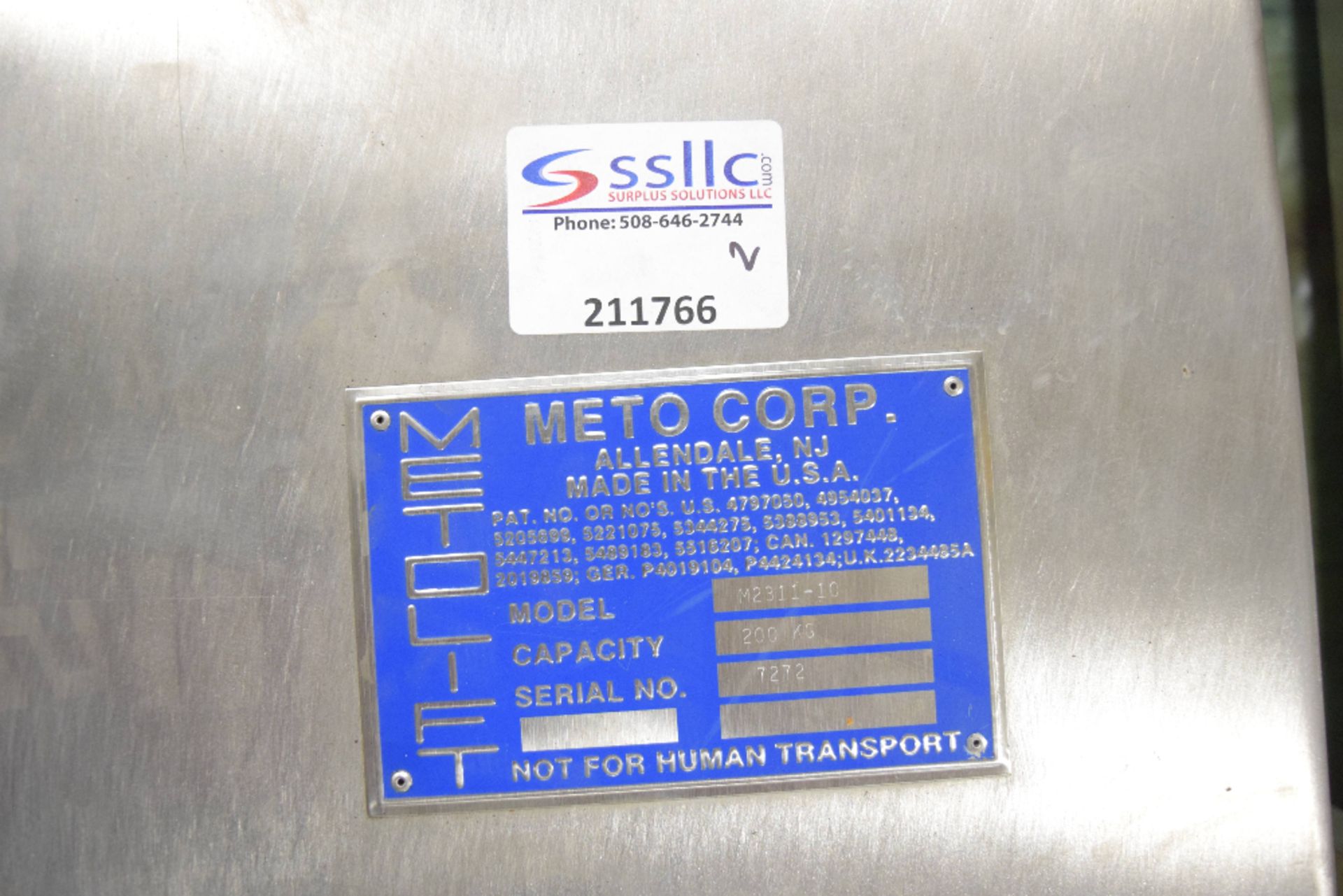 Meto Corp Metolift M2311-10 - Image 2 of 3