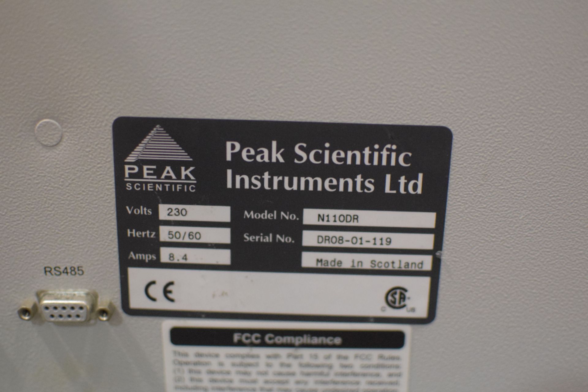 Peak Scientific Nitrogen Generator - Image 2 of 2
