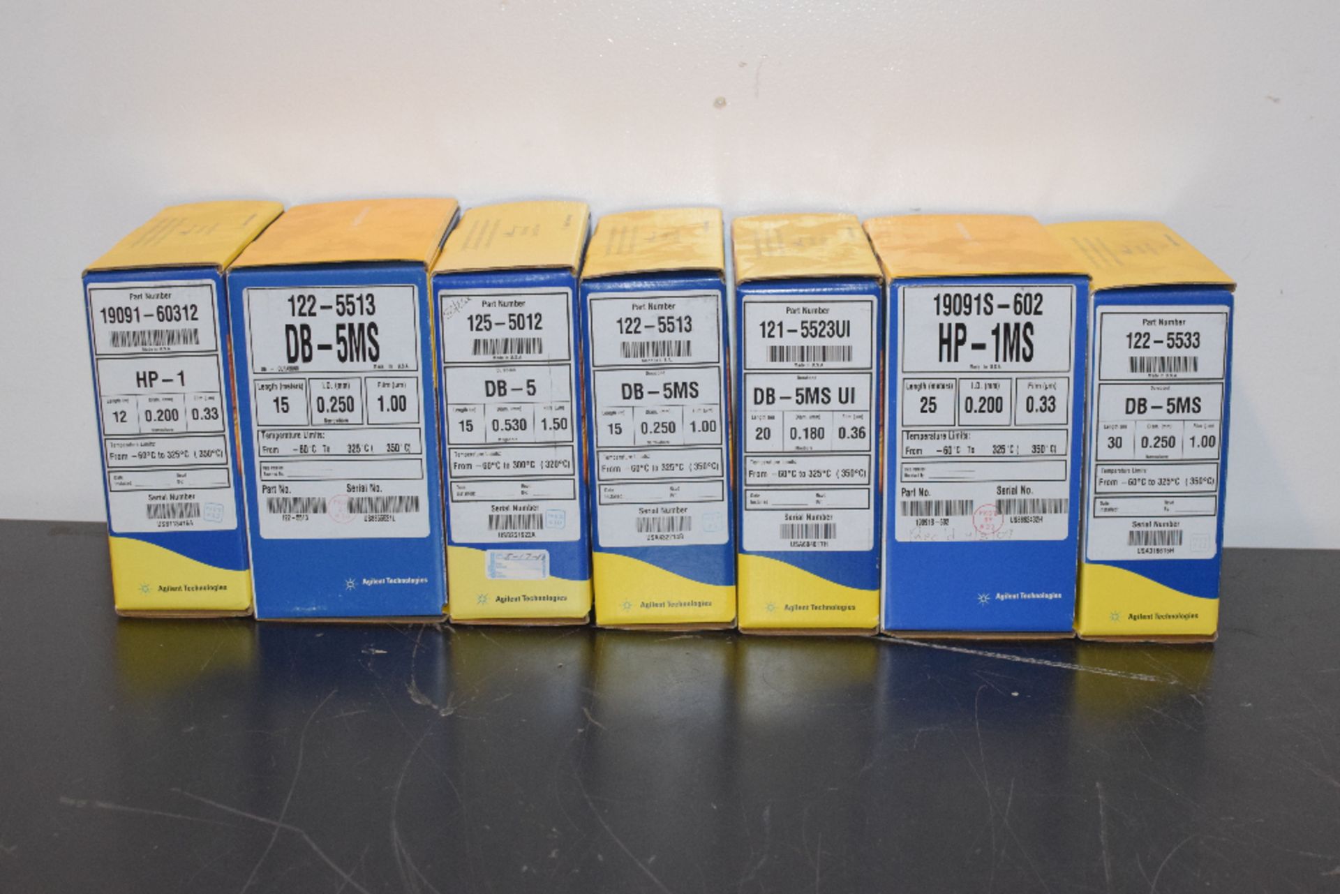 Lot of (7) Agilent J&W Scientific GC Columns