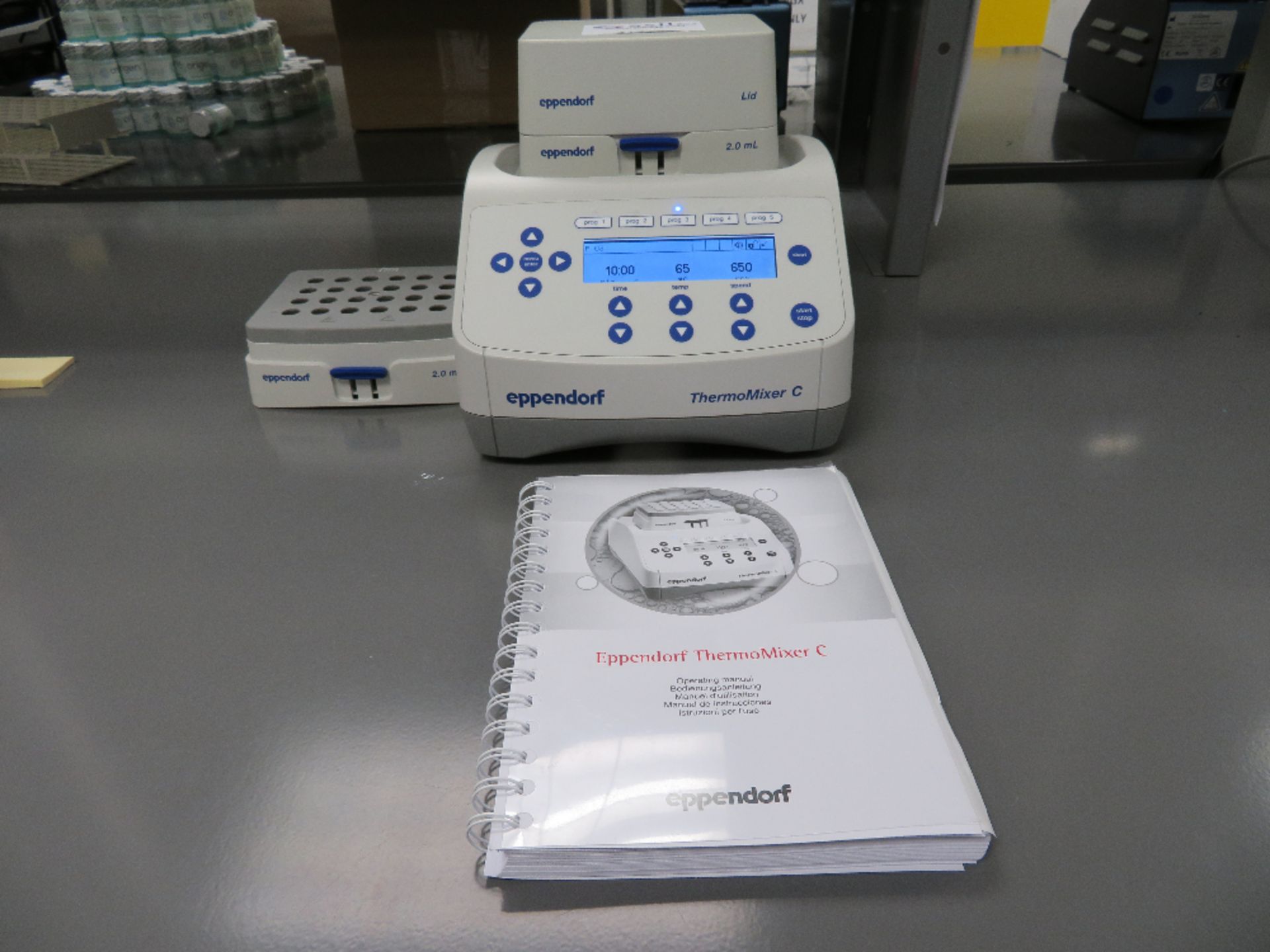 Eppendorf Thermomixer C with additional accessories shown