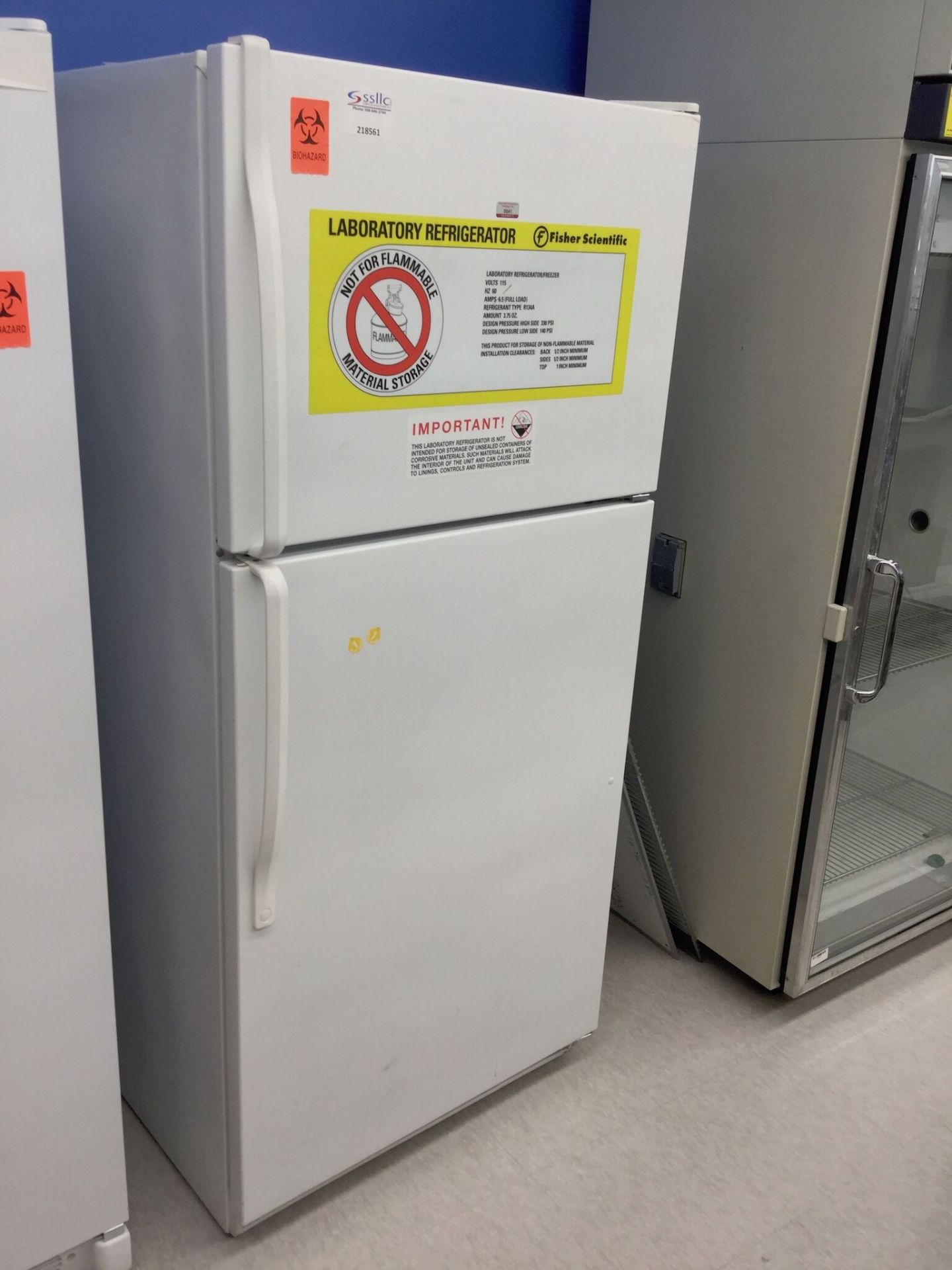 Fisher Scientific Model ET18NK Laboratory Refrigerator/Freezer Combo