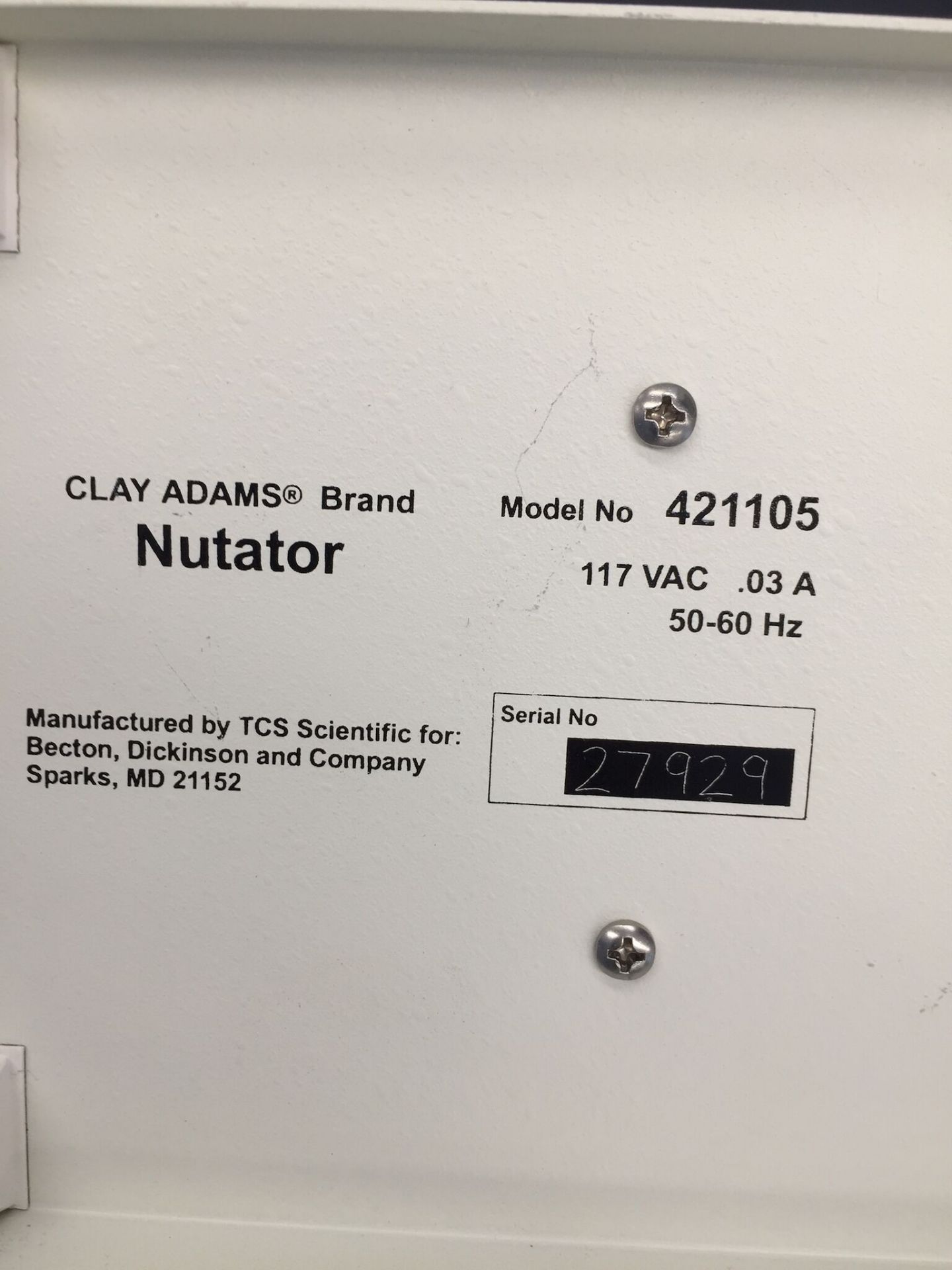 CLay Adams Model 421105 Nutator - Image 2 of 2