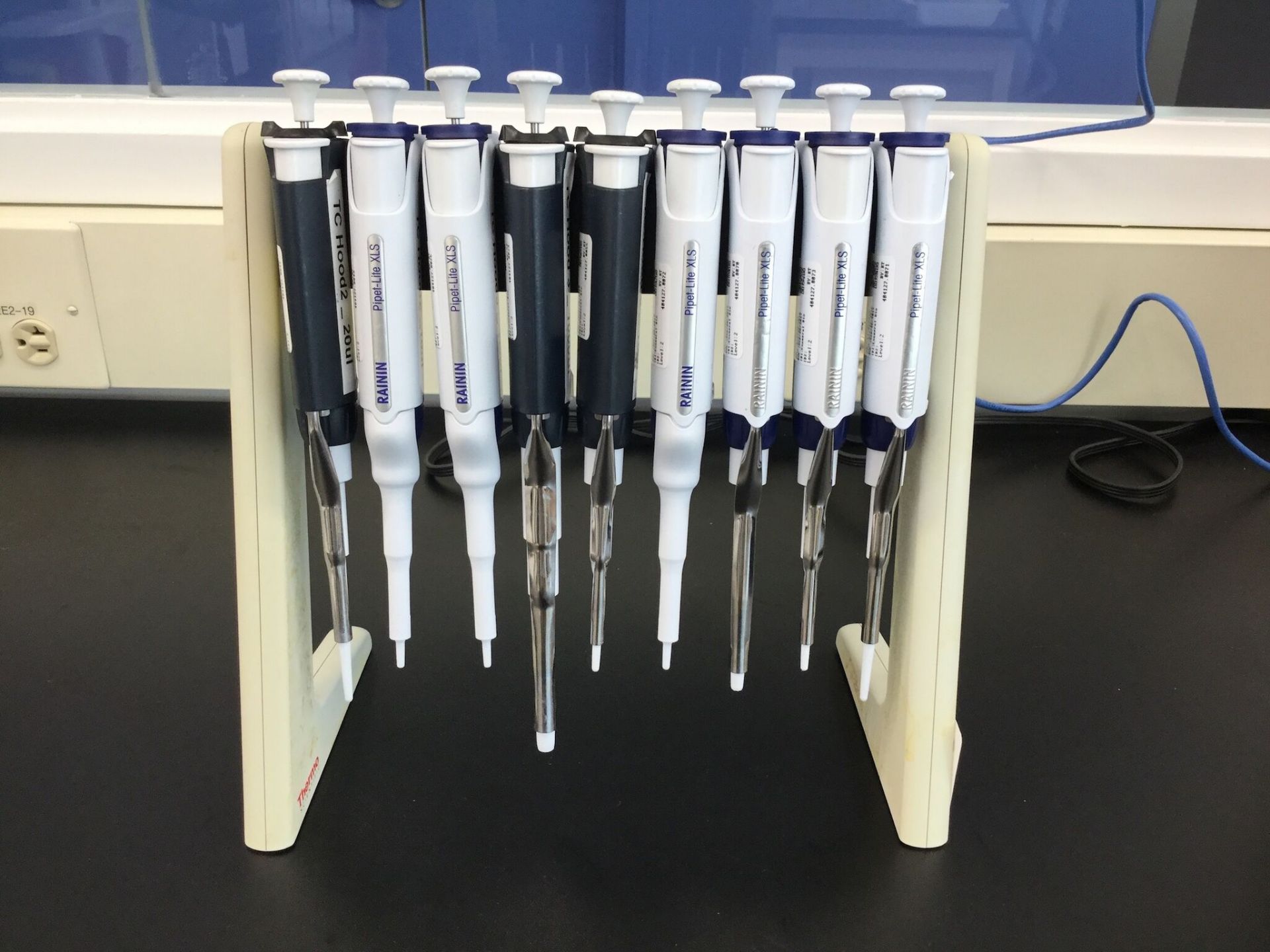 Lot of (9) Single Channel Pipettes