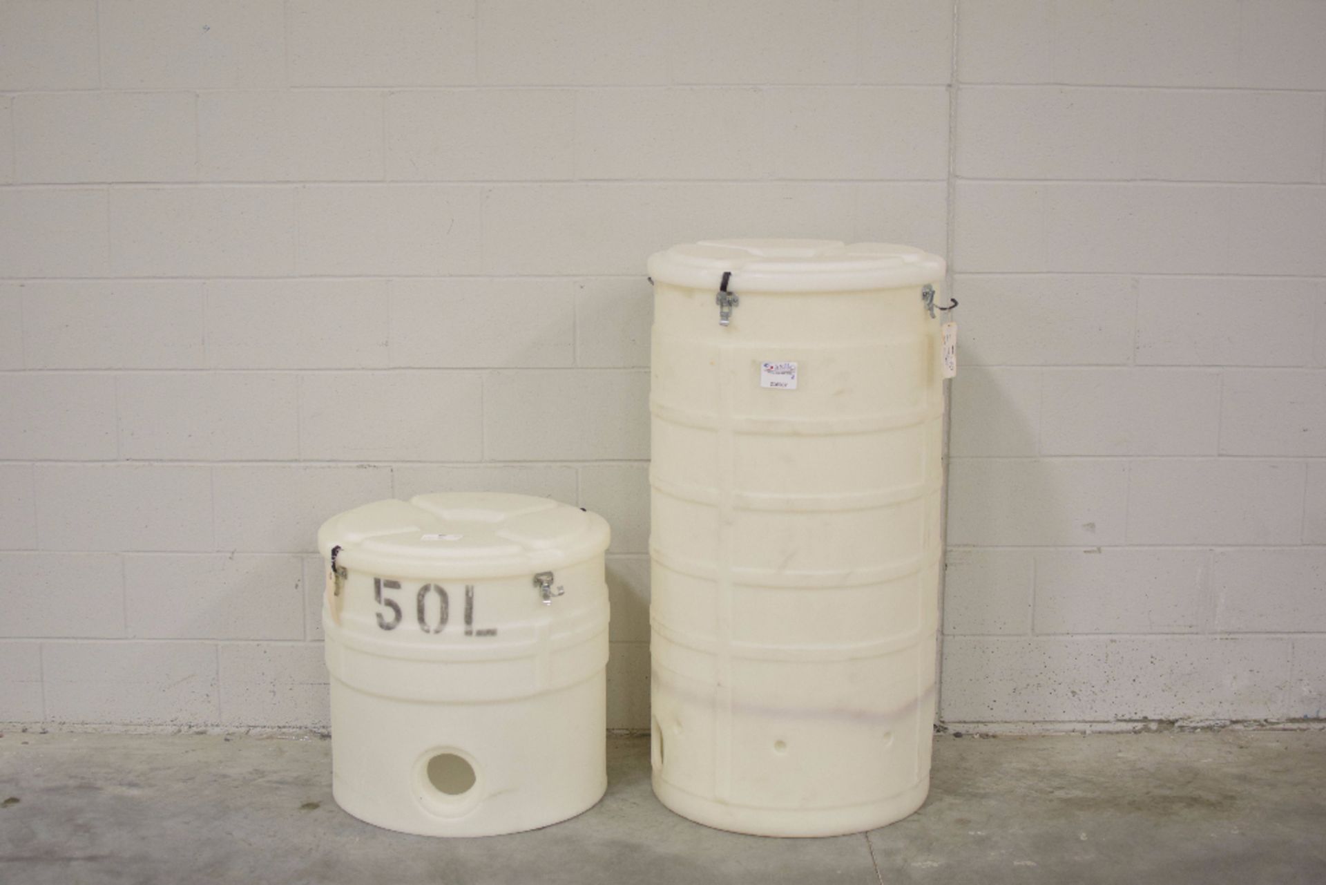 Lot of (2) Heavy Duty plastic Carboys