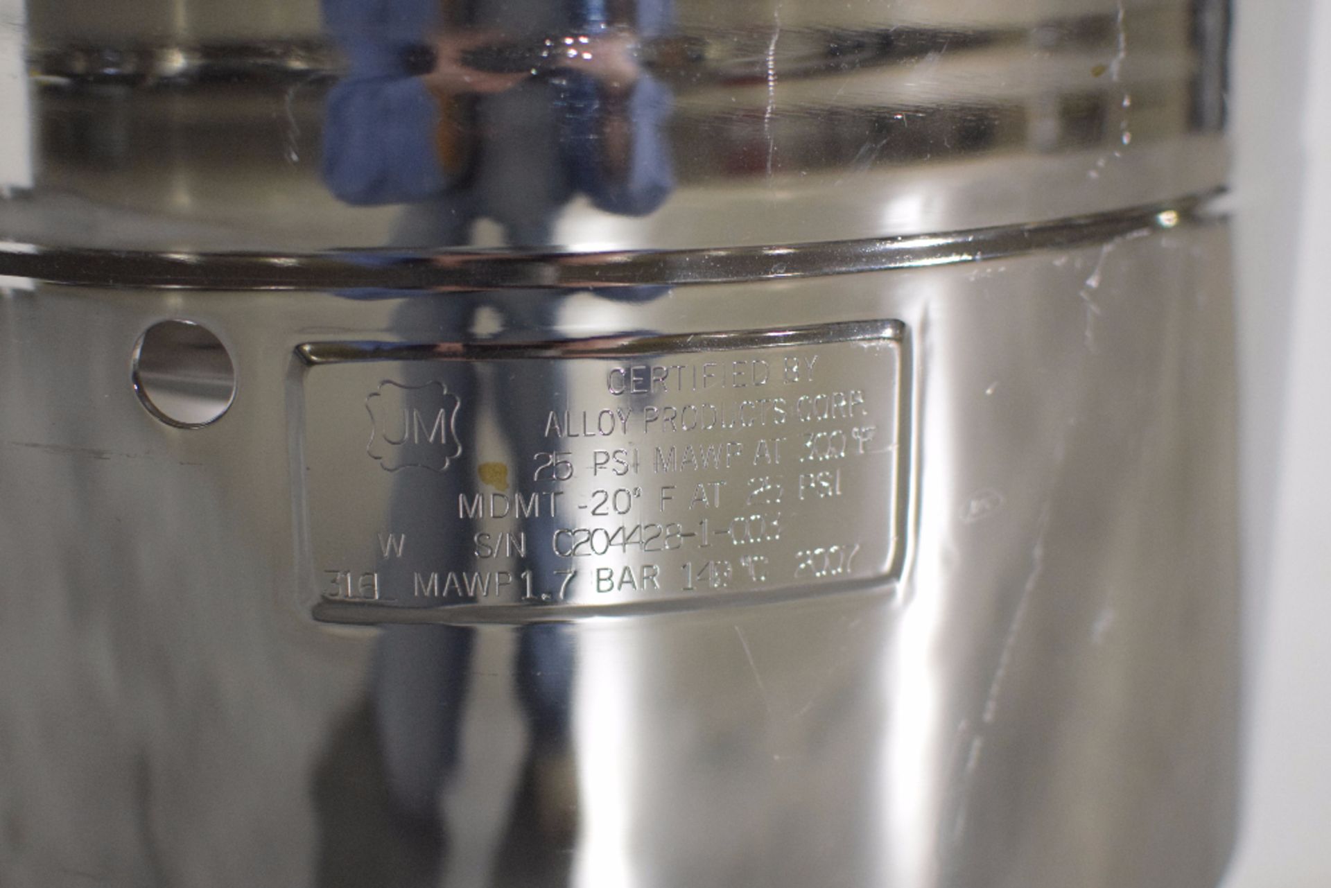 Alloy Products Stainless Steel Vessel - Image 2 of 2