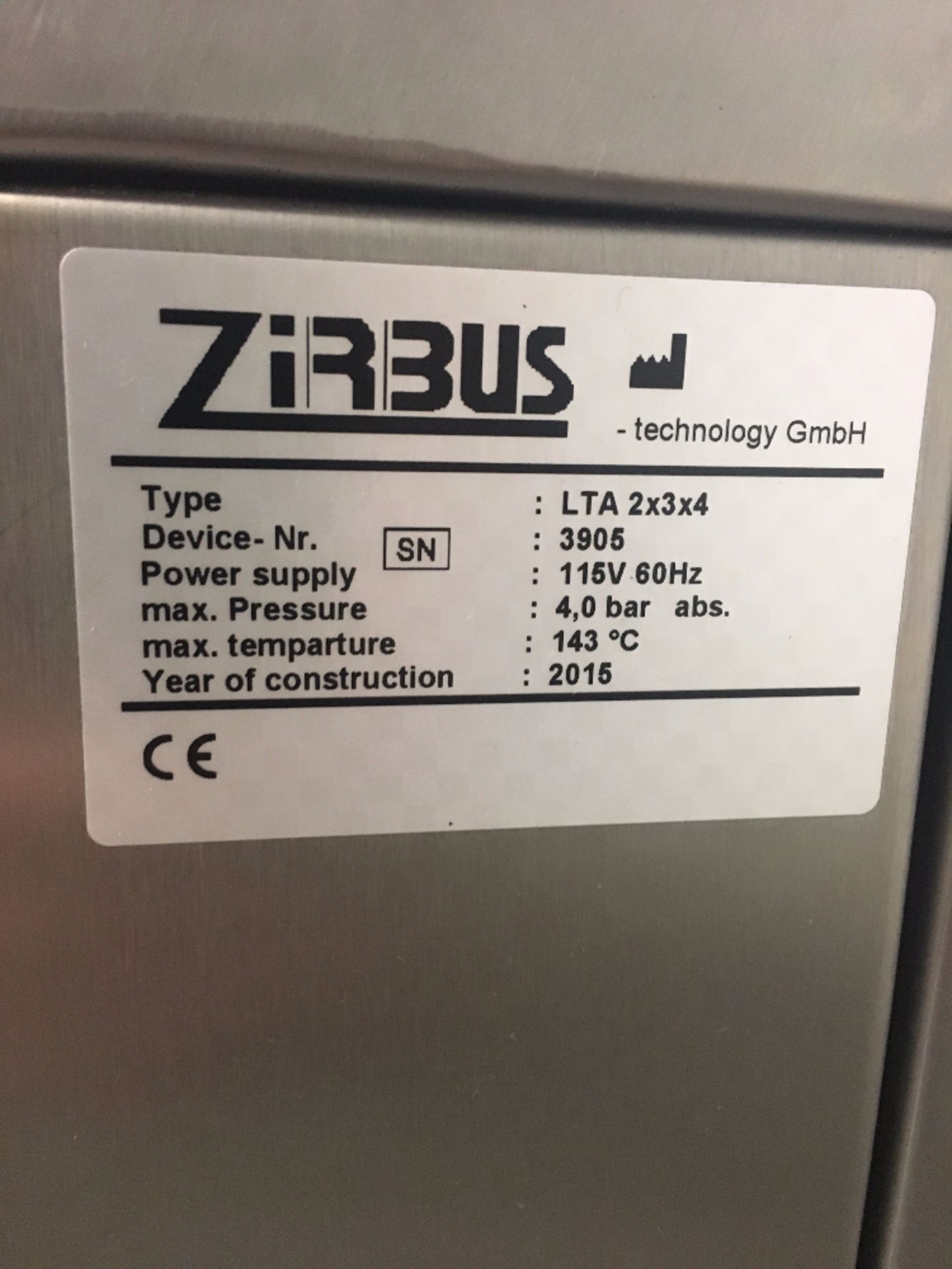 ZirBus Table Top Autoclave - Image 3 of 3