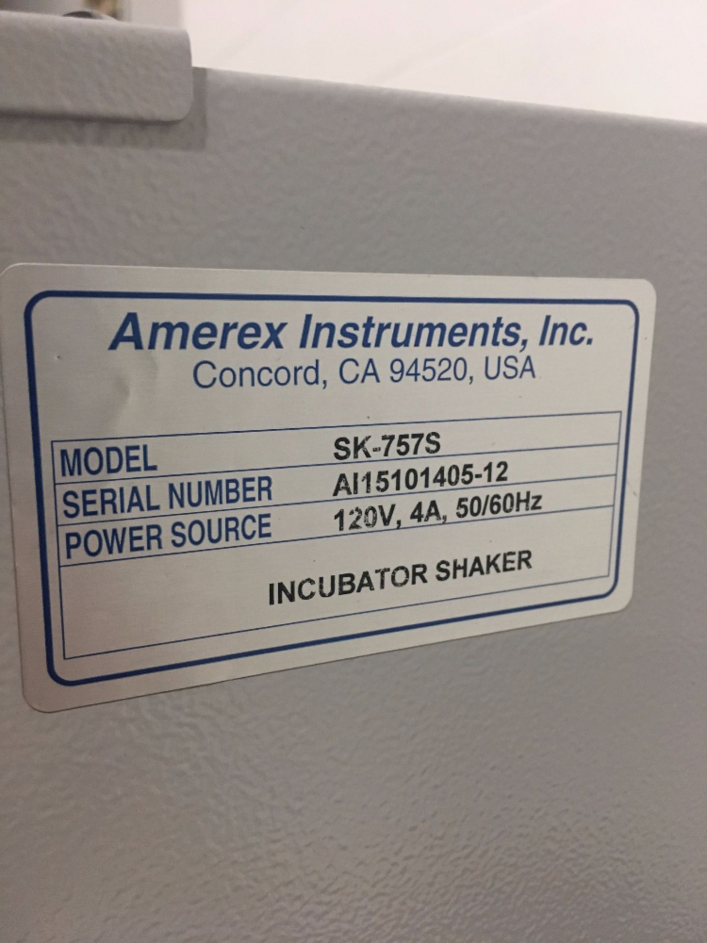 Amerex Instruments SteadyShake 7575 Incubator Shaker - Image 3 of 3