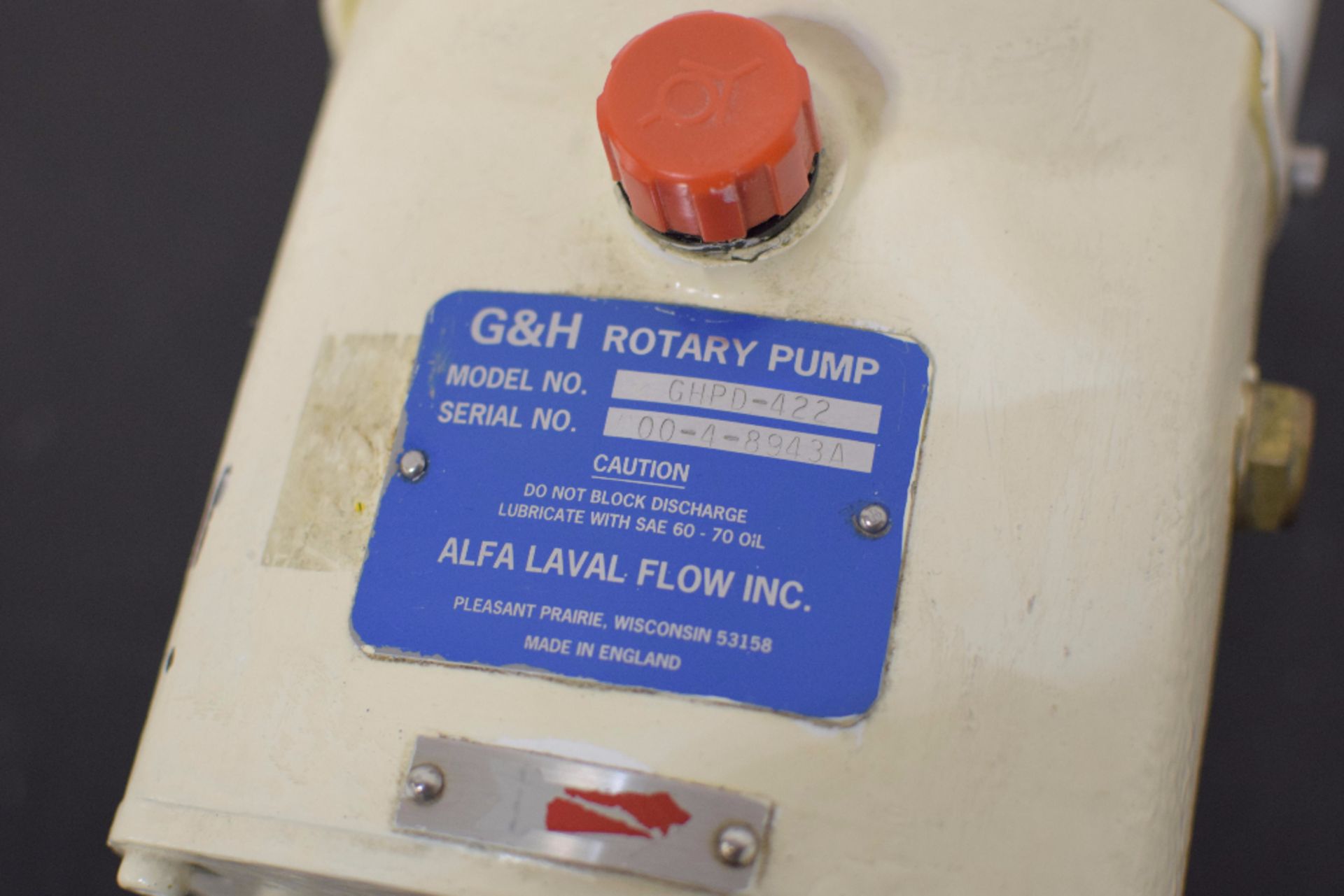 Alfa Laval GHPD-422 Rotary Pump - Image 2 of 4