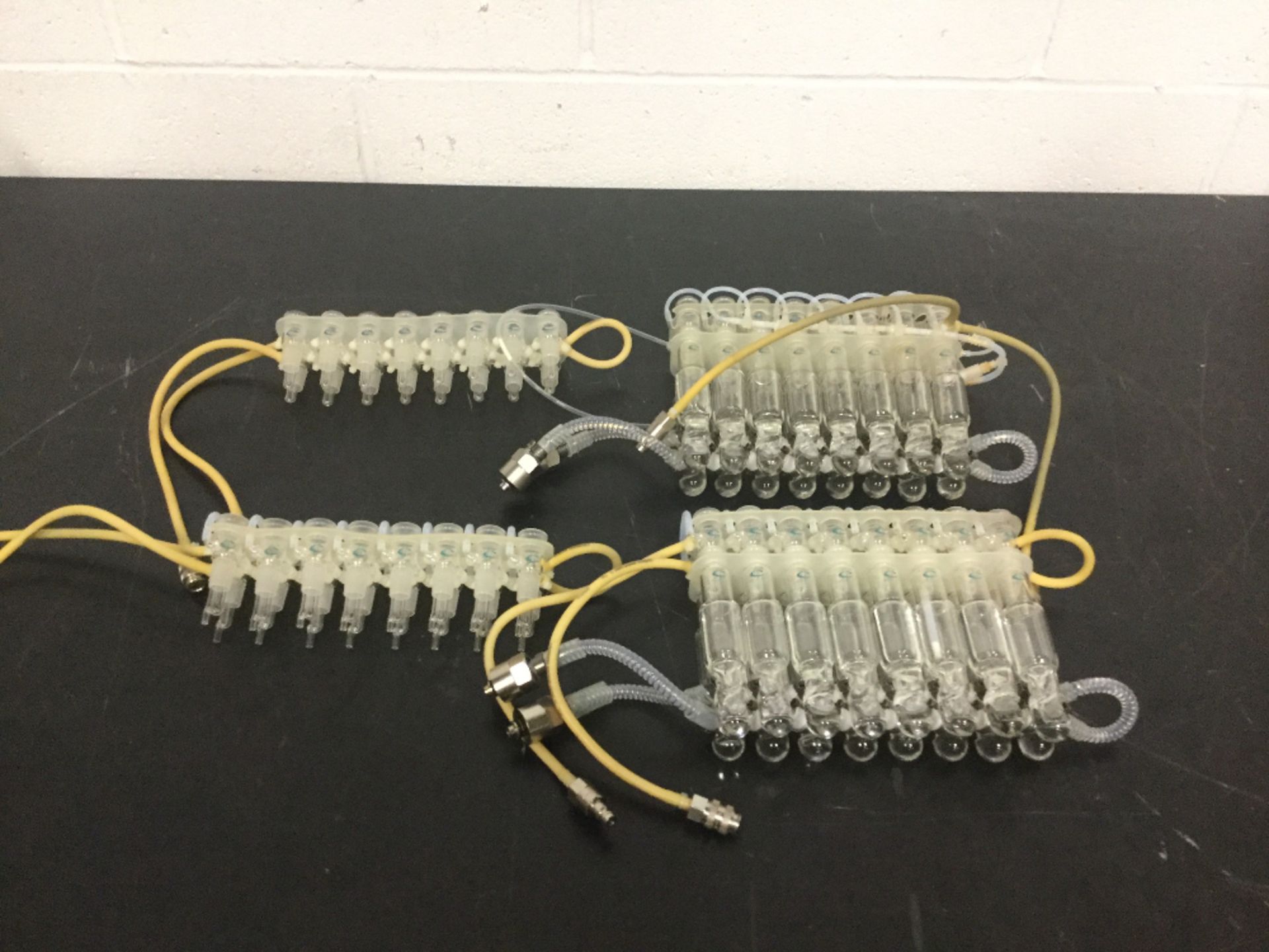 Lot of (4) Glass Condenser Manifolds