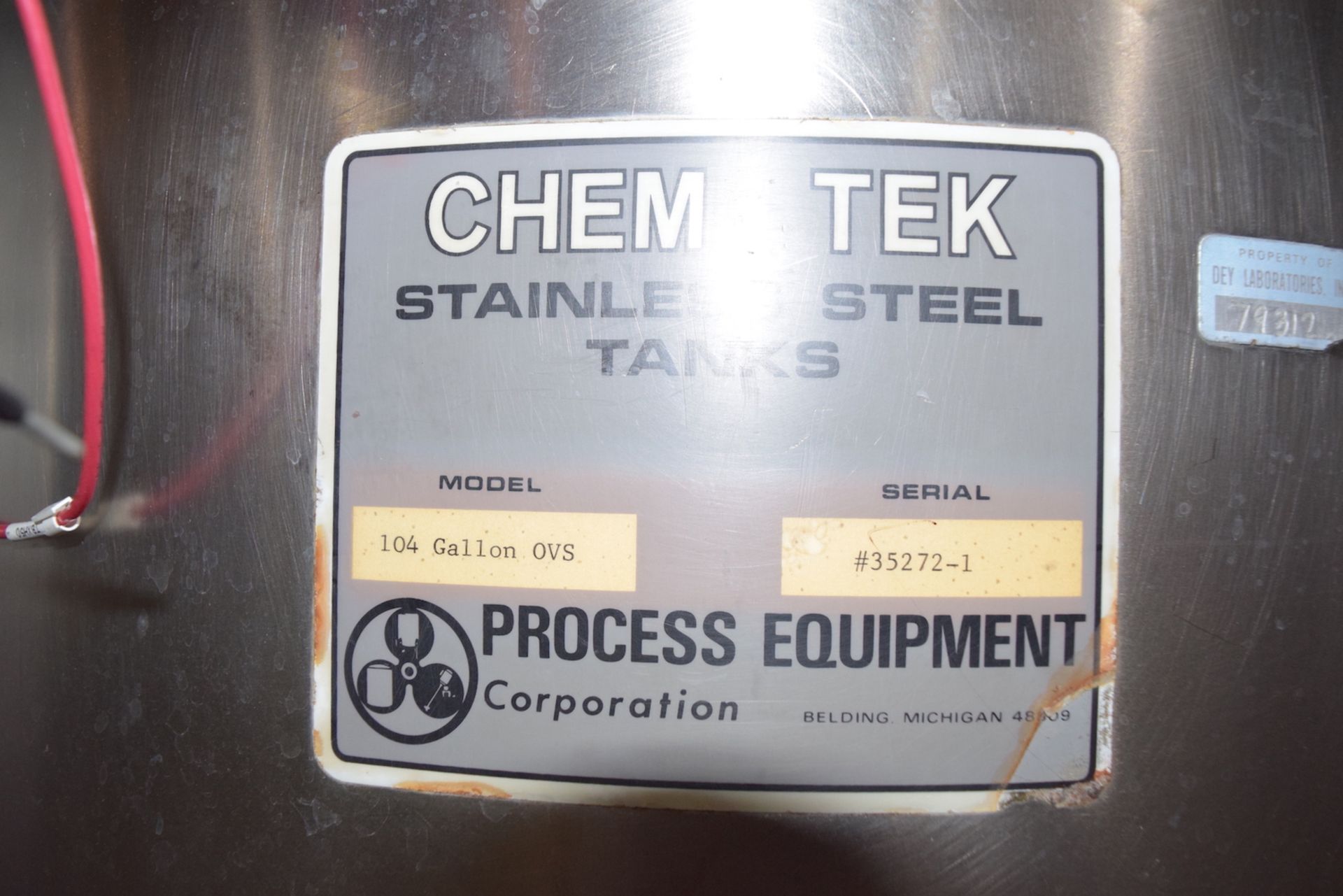 Chem Tek 104 Gallon OVS Stainless Steel Tank - Image 2 of 5