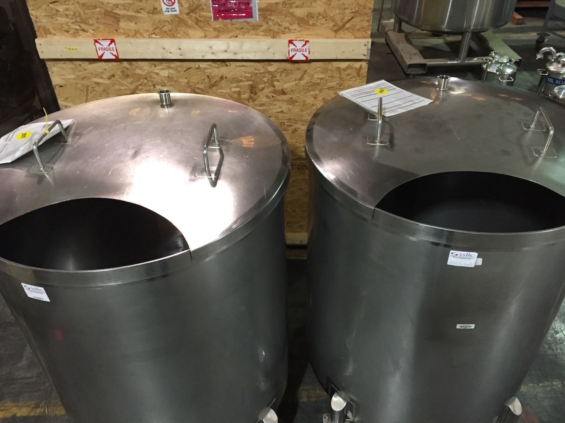 Lot of (2) Portable Stainless Steel Tanks - Image 2 of 3