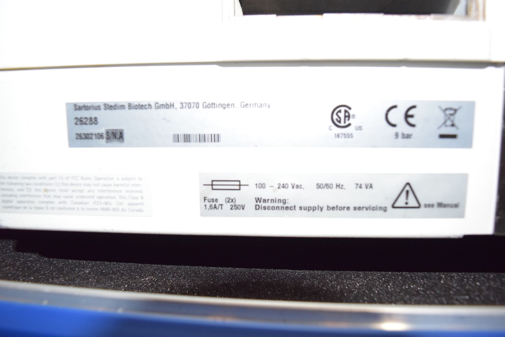 Sartorius 26288 Sartocheck Filter Integrity Tester - Image 2 of 3