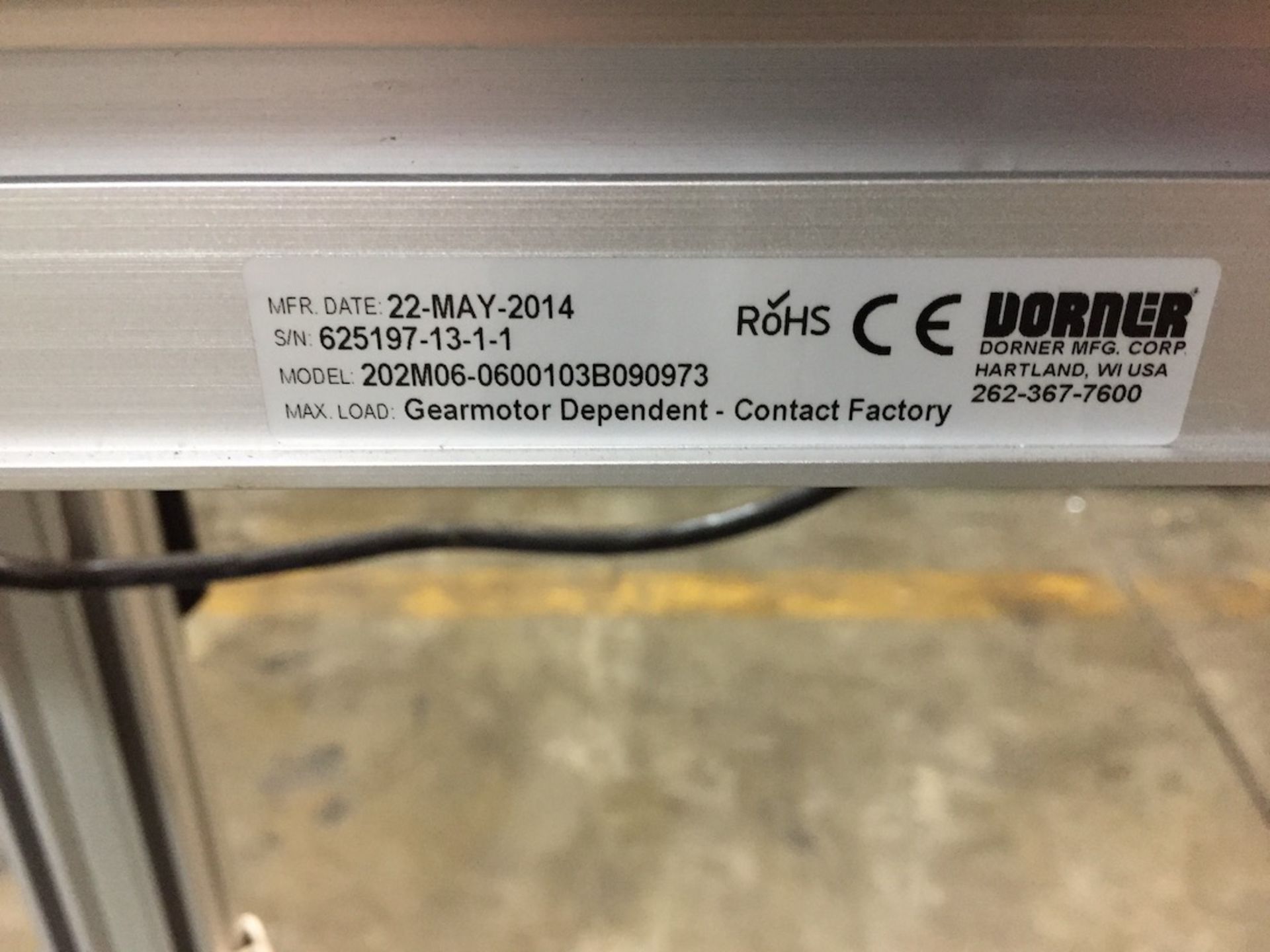 Dorner 2200 Series 6' Conveyor - Image 2 of 2