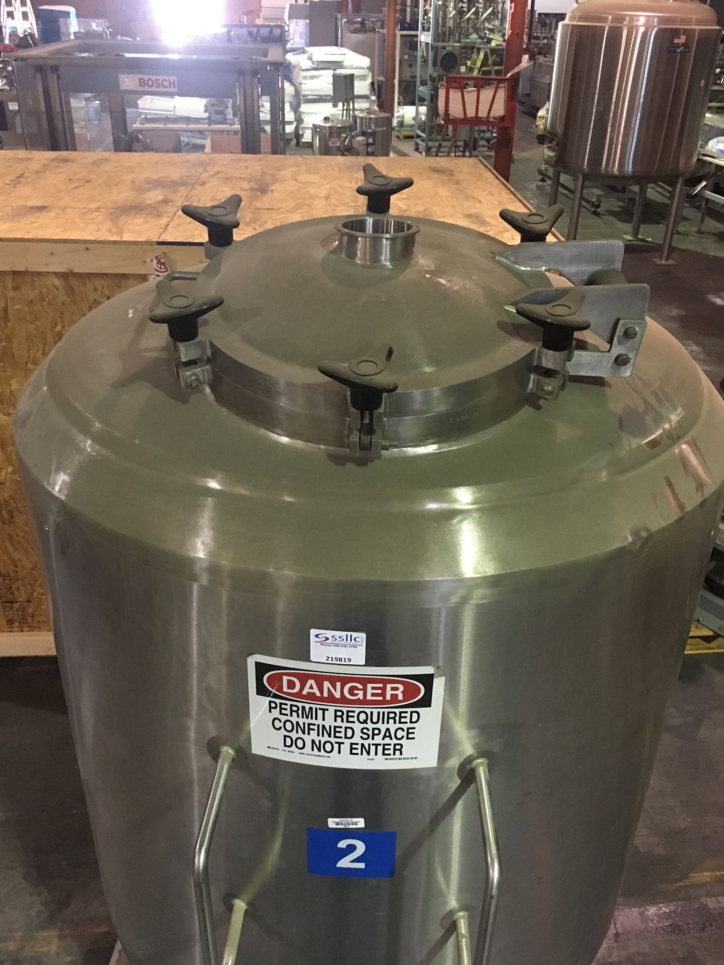 Lee Industries 1000 Liter Portable Stainless Steel Jacketed Vessel - Image 4 of 4