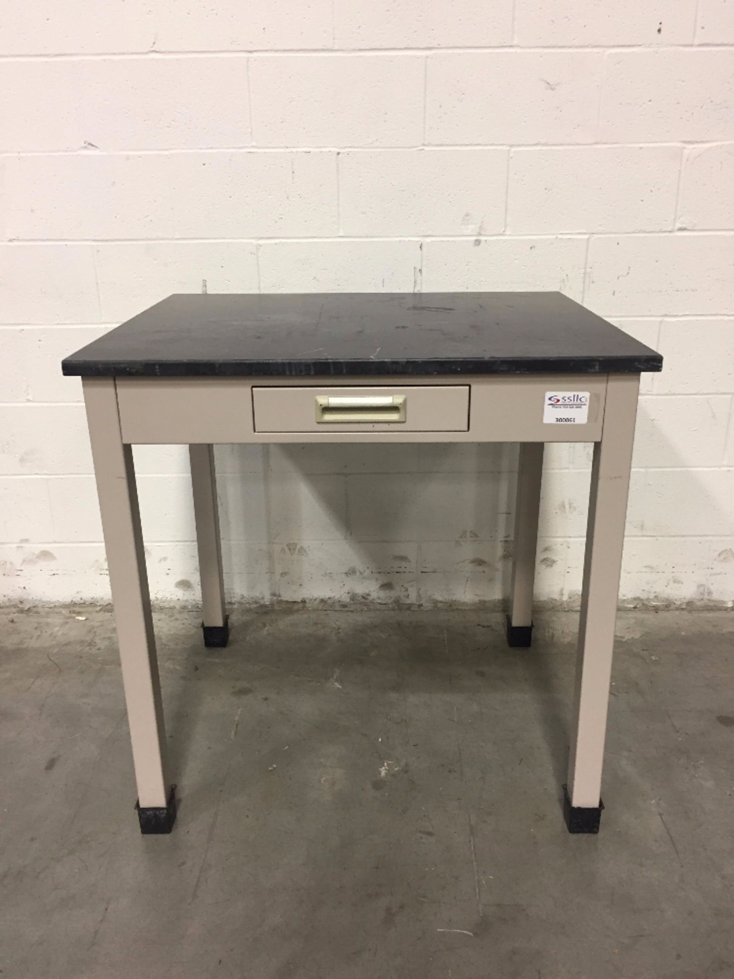 3ft Black Slate Stationary Lab Table