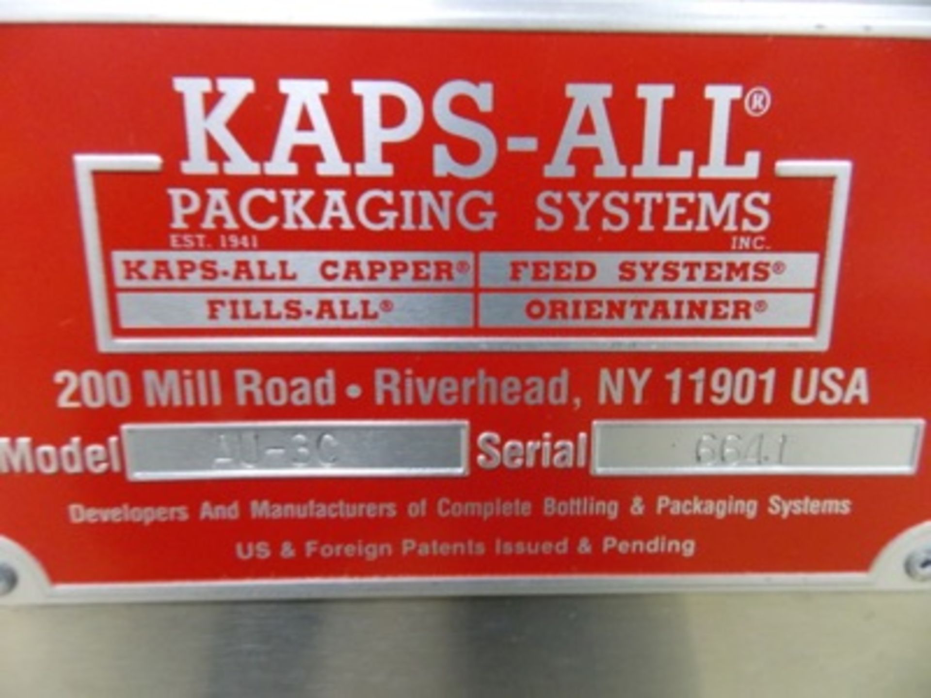 Kaps-All mod. AU-3C, Cap Orientainer Bottle - Image 6 of 6