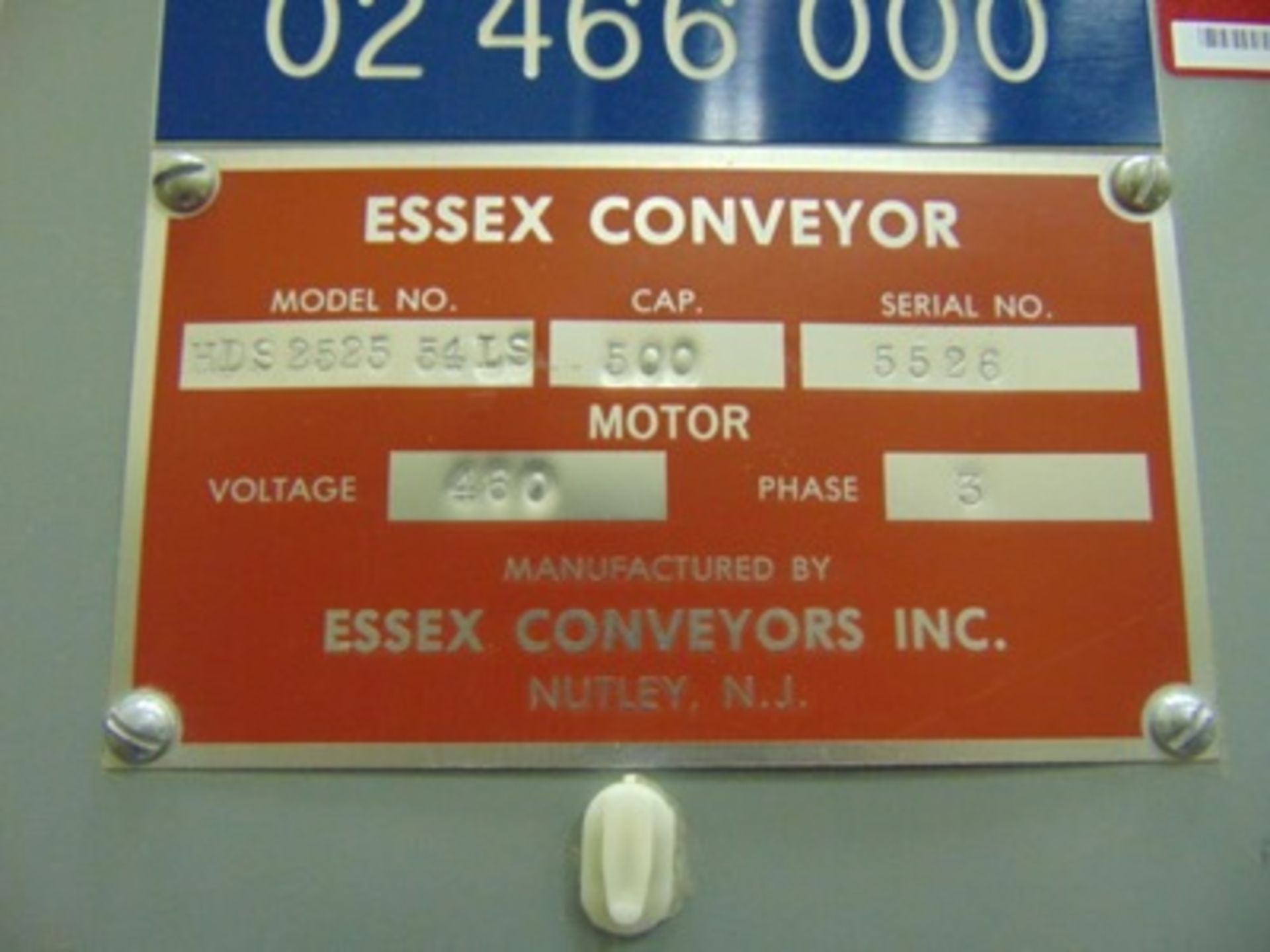 Essex Conveyor mod. HDS252554LS Drum - Image 3 of 3
