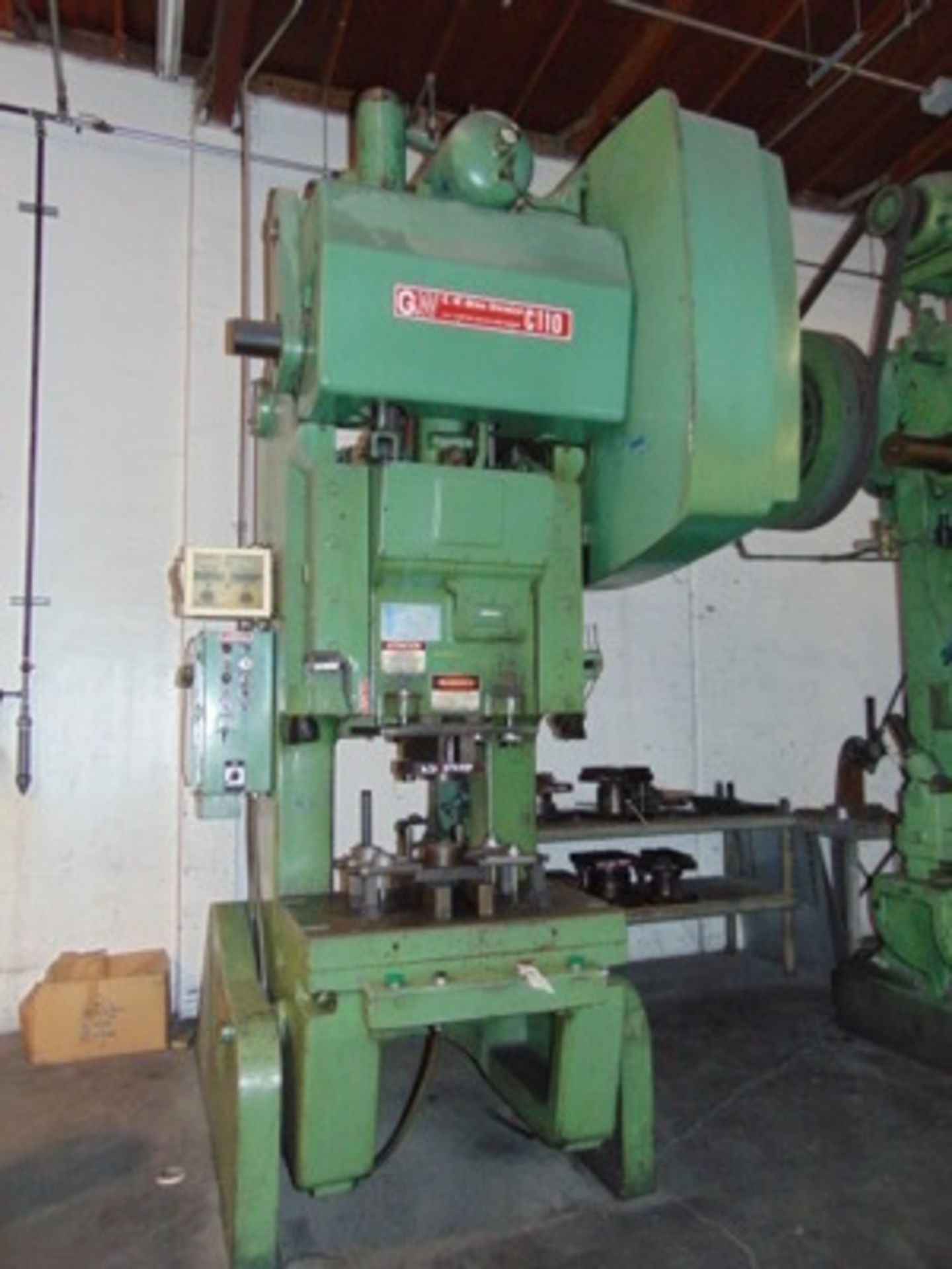 1978 Bliss mod. C110, 110 Ton, OBI Punch Press, Air Clutch, Air Cushions, 6" Stroke, 3.5" Slide