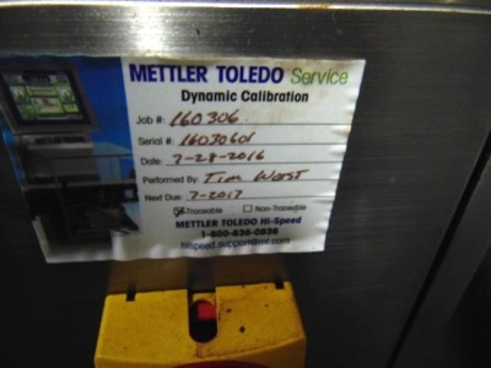 (2016) Mettler Toledo Job# 160306, Check Weigher #10 Can Size; S/N 1603061 - Image 3 of 3