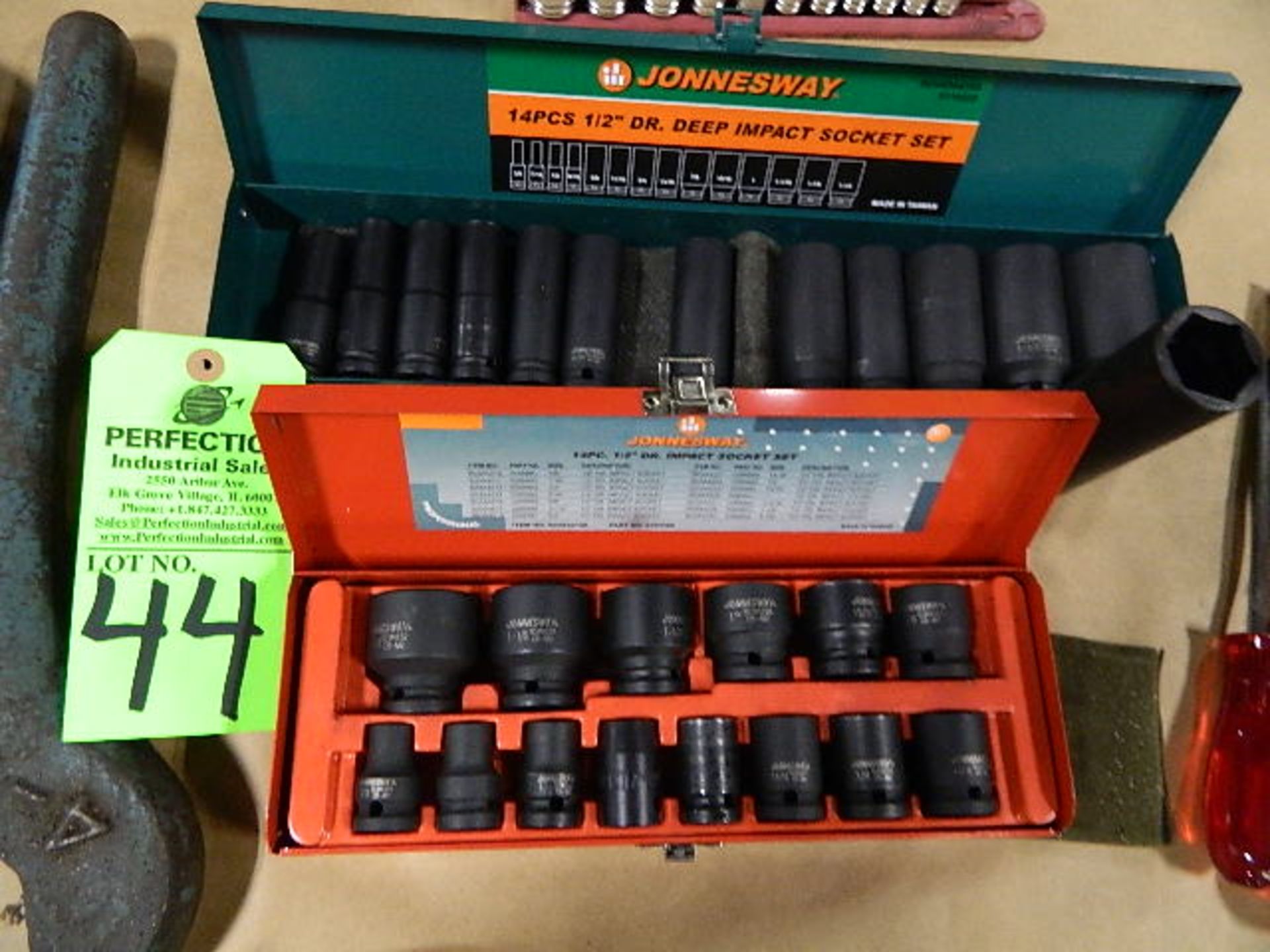 Lot of (2) Jonnesway 1/2" Impact Socket Sets, Deepwell & Regular - Image 2 of 2