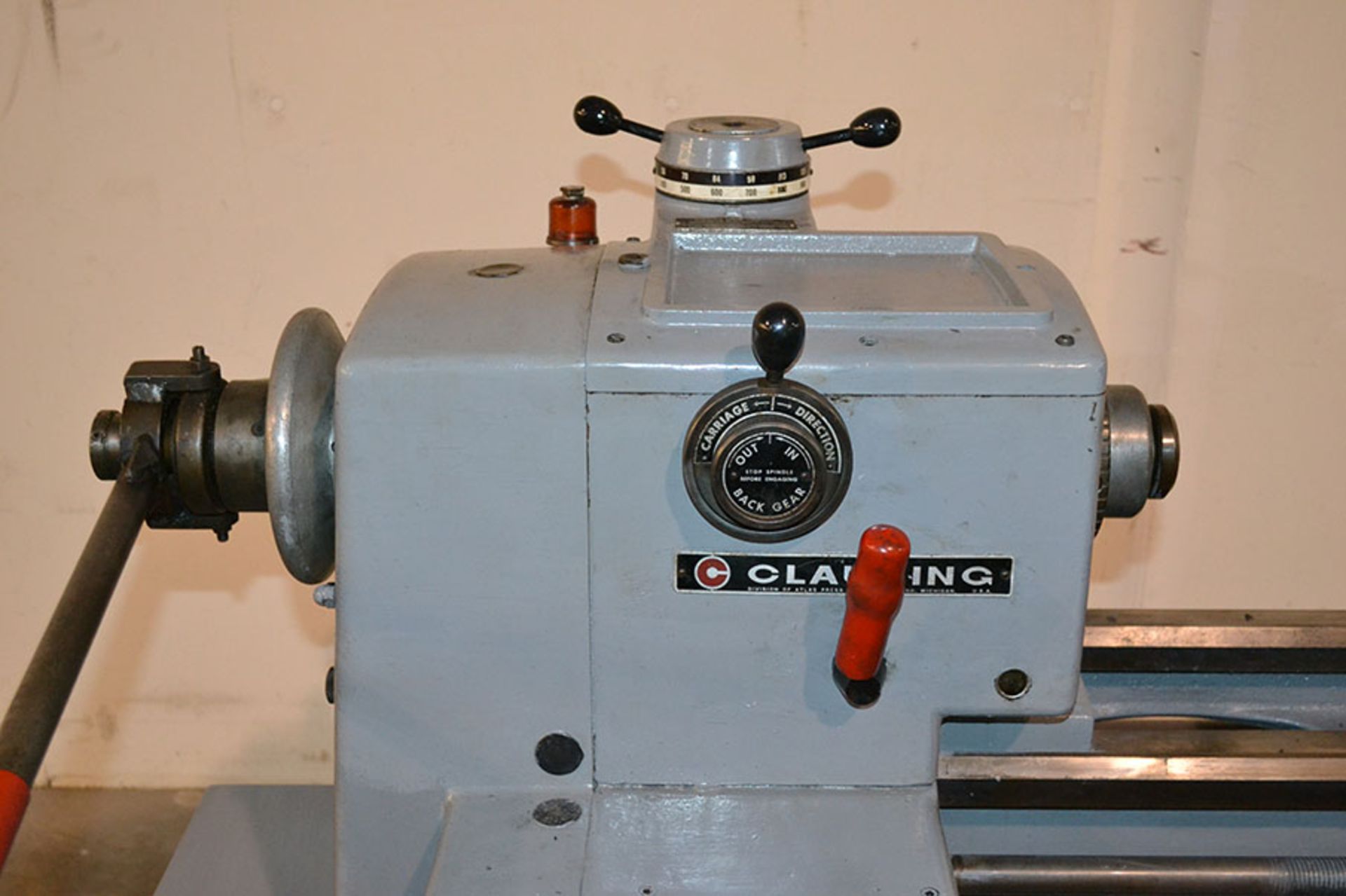 Clausing 6913 14" x 48" Metal Tool Room Lathe w/ 6 Station Bed Turret - Image 6 of 16