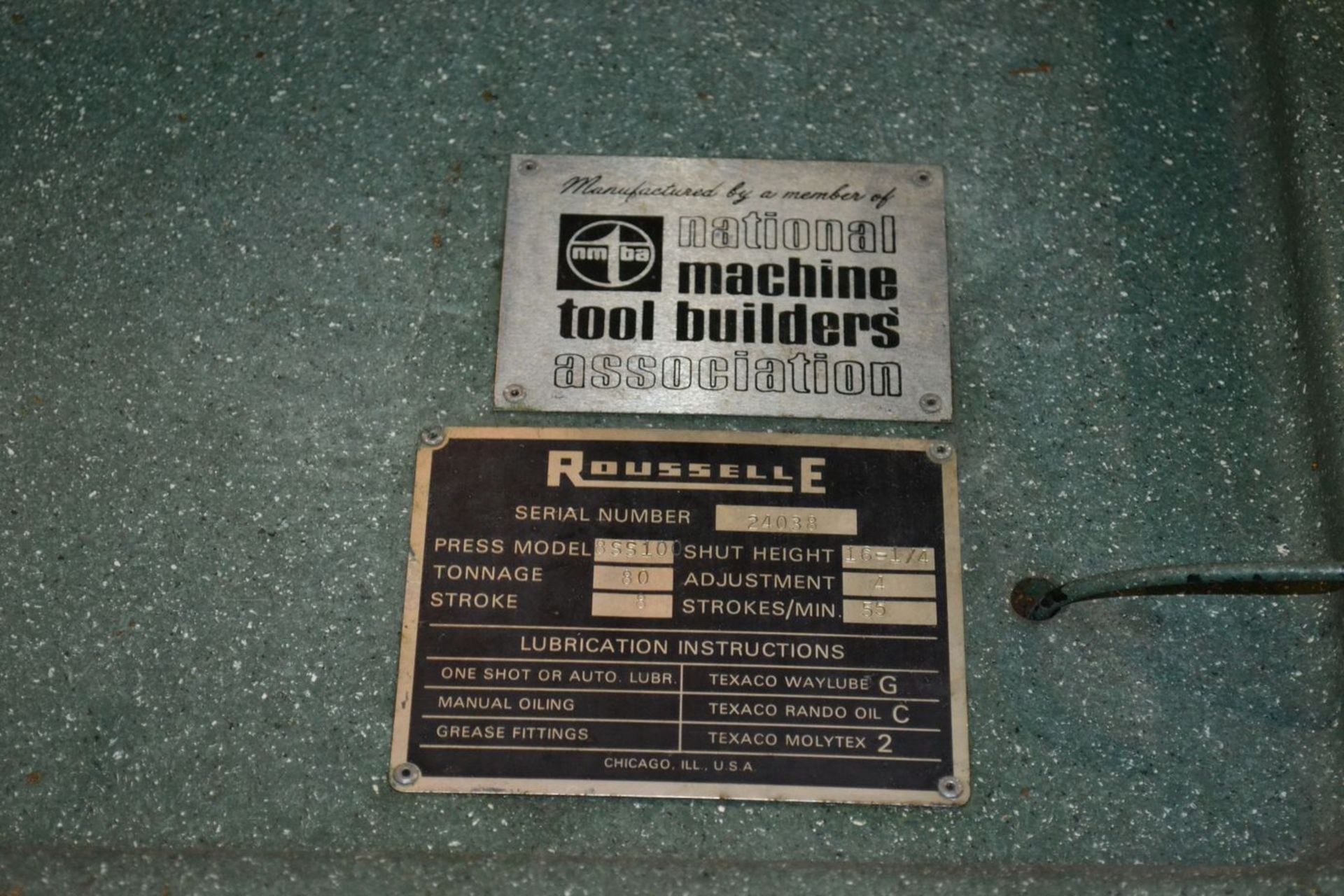 Rousselle 8SS100 80 Ton Straight Side Double Crank Stamping Press - Image 7 of 14