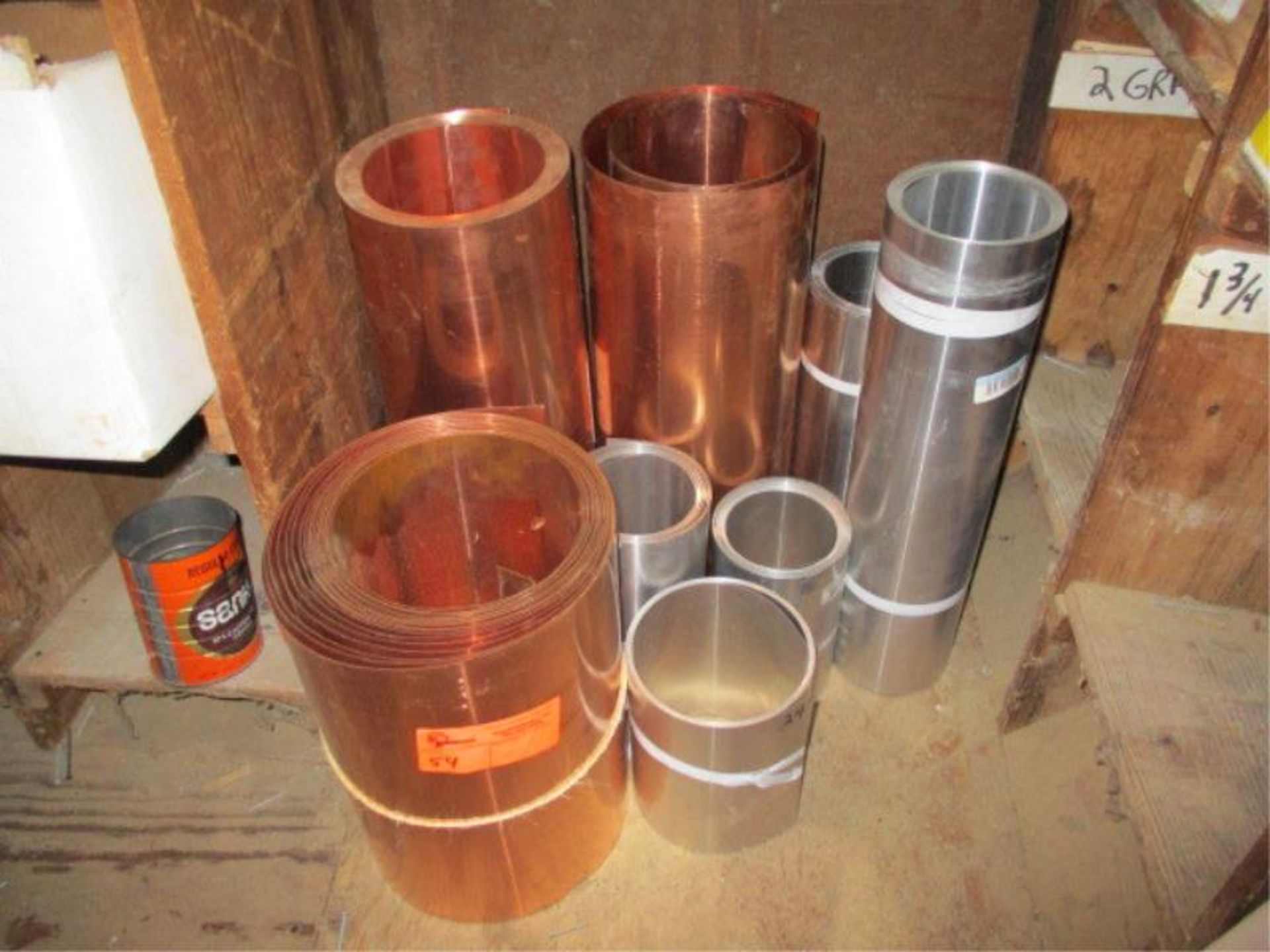 (8) Rolls Assorted Copper & Aluminum Flashing