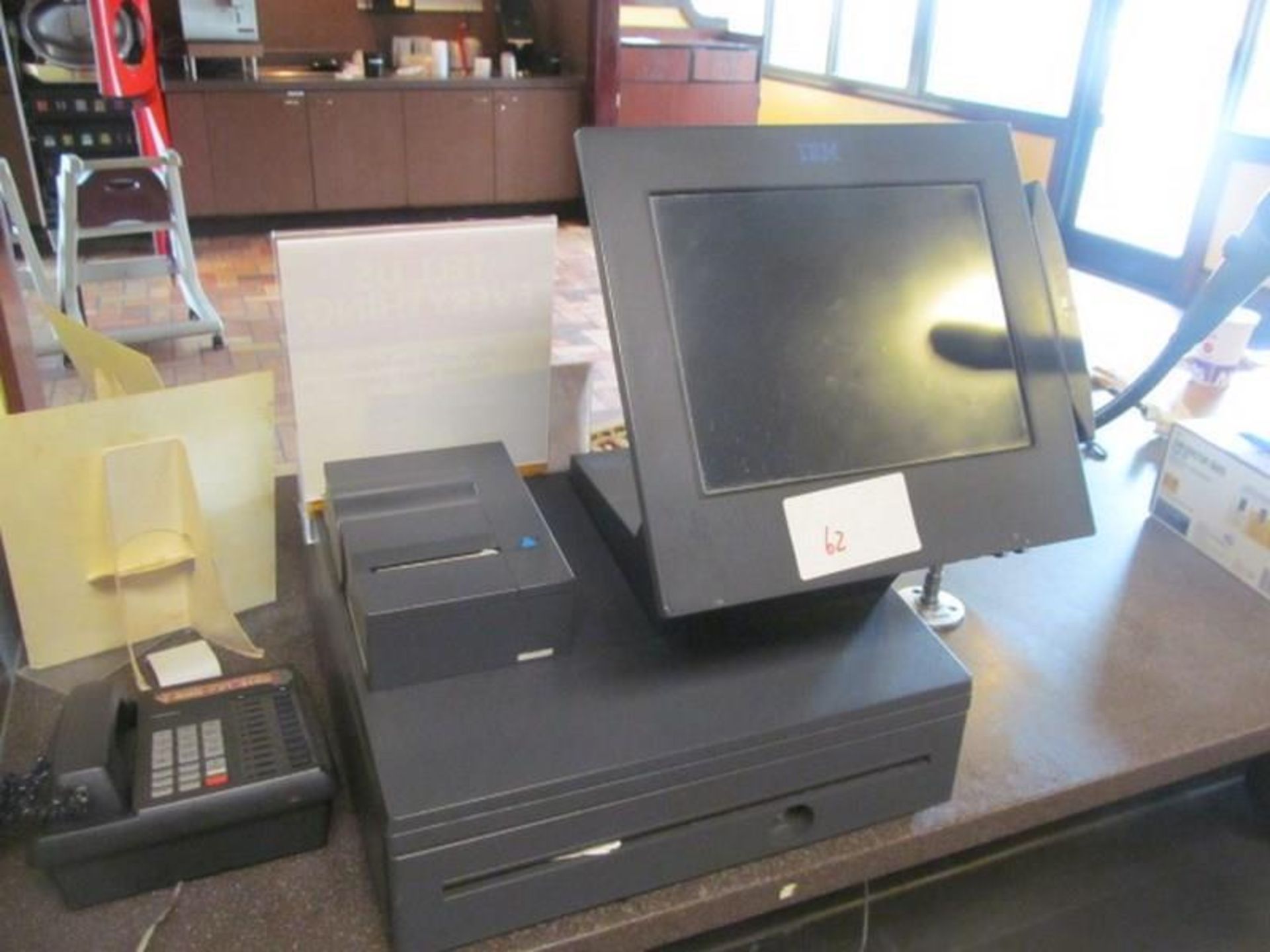 (4) IBM POS System w/ Four Terminals & & Four Printers