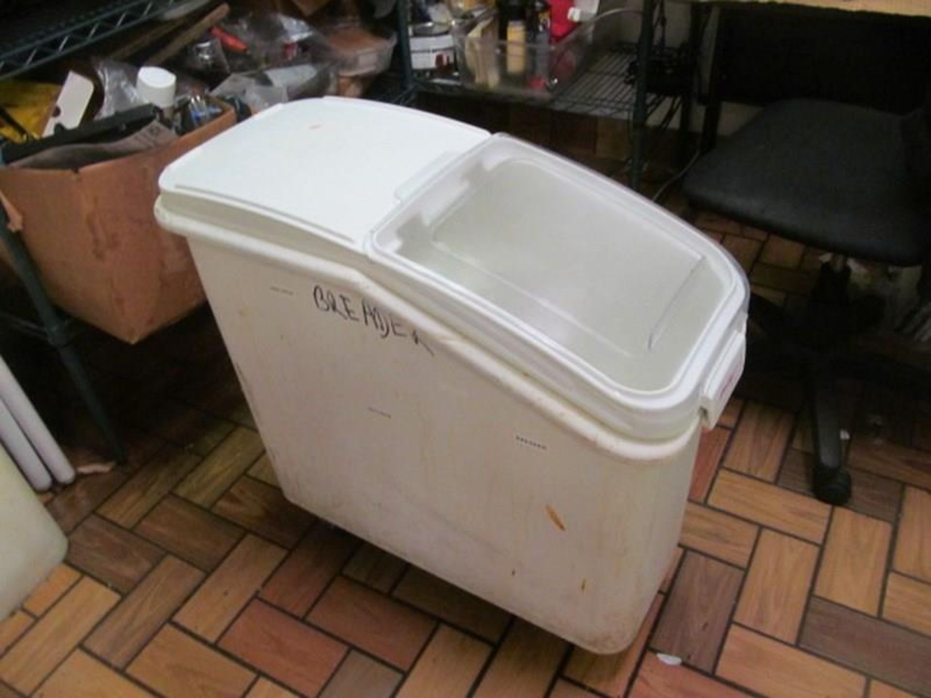 Ingredient Bin, White, Rolling by Rubbermaid